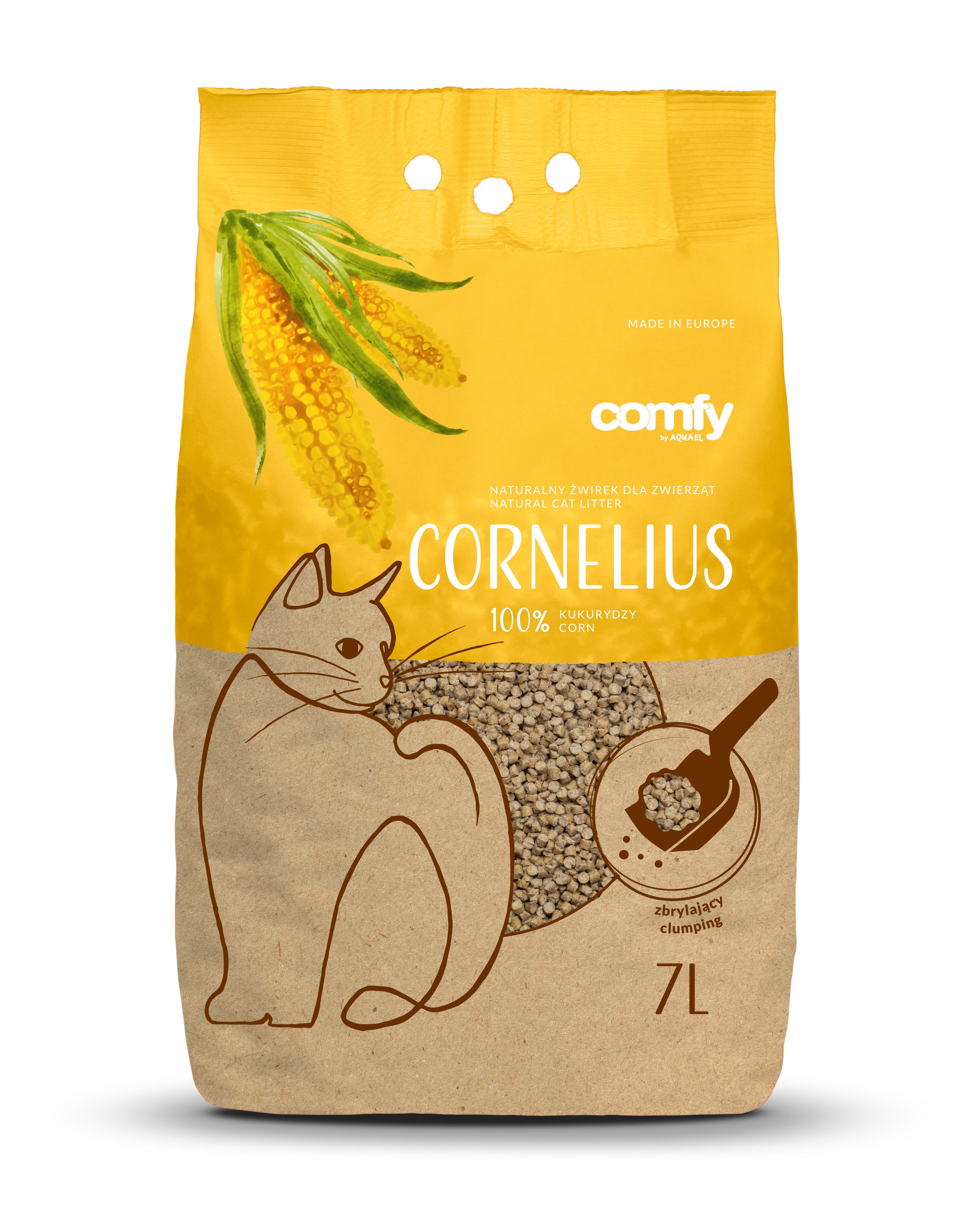 Comfy Katzenstreu Katzenstreu Cornelius Natural 7L, Kein Verkleben an Pfoten oder Fell