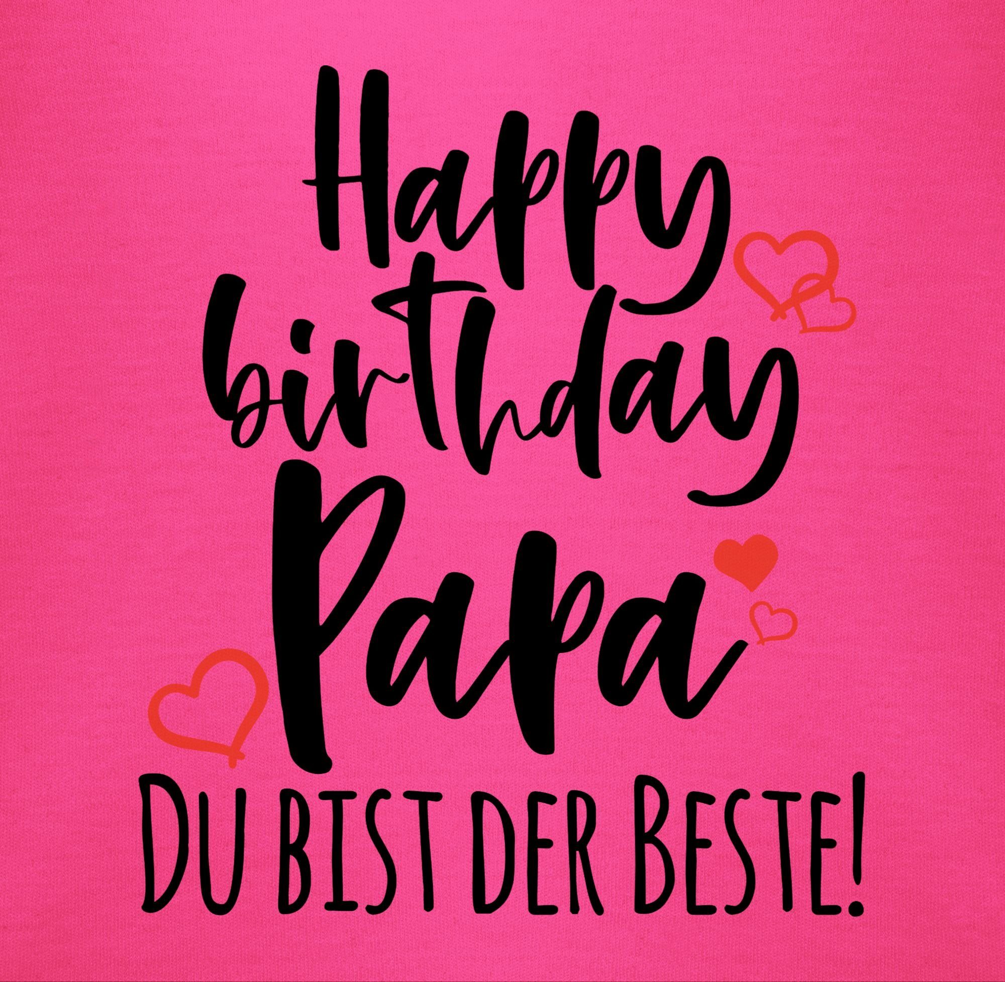 Strampler Papa Birthday Shirtracer Mädchen 2 Happy Junge Fuchsia & Baby Shirtbody