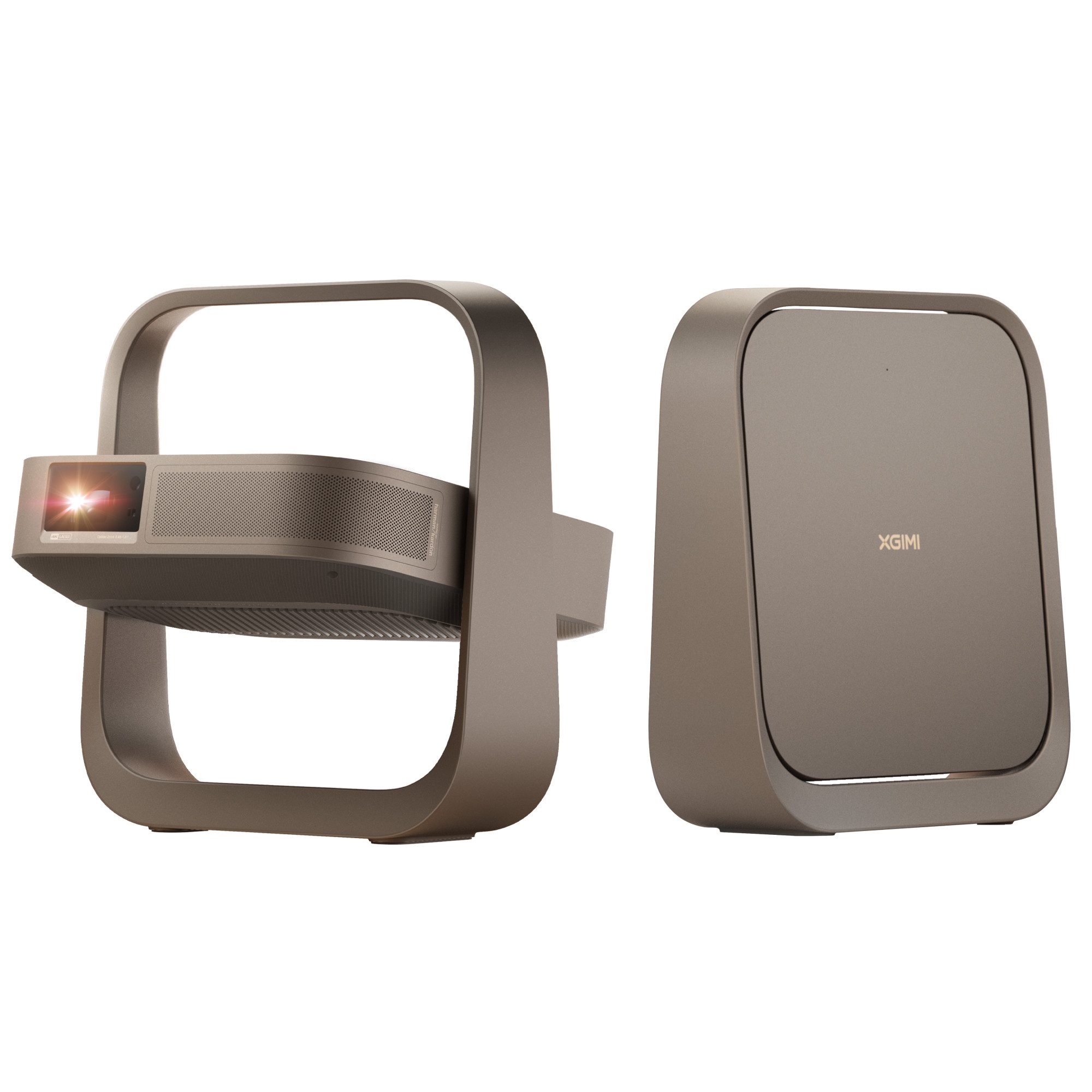 XGIMI XGIMI Elfin Flip 4K Portable Beamer, RGB Triple Laser, 1600 ISO Lumens DLP-Beamer (20.000:1 (DBLE AN), 3840*2160 (2160P/4K) px, Native 4K UHD, 0.98-1.3:1 Optical Zoom, Google TV & Netflix)