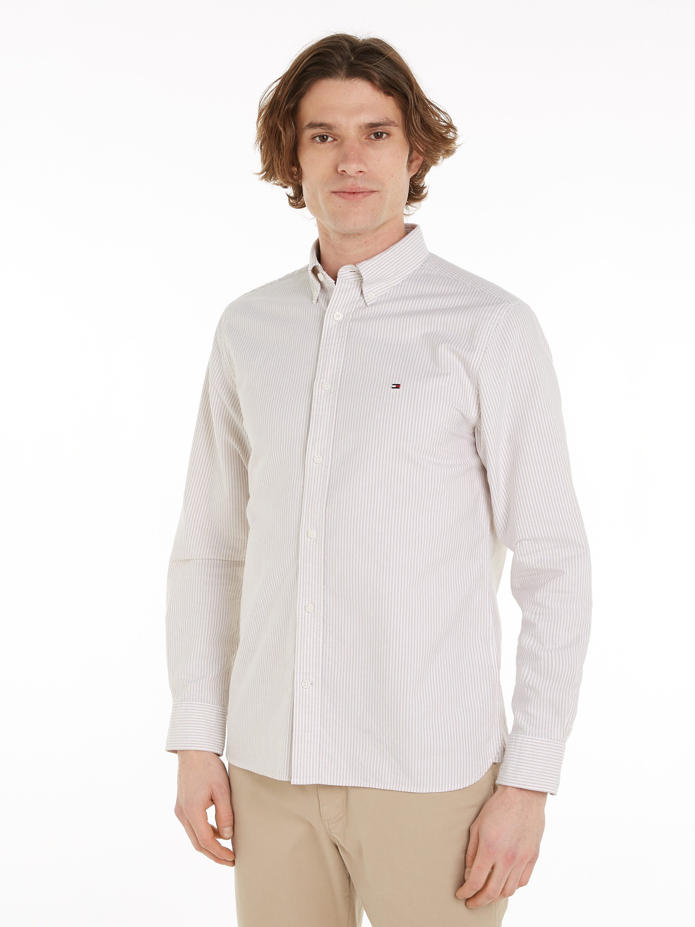 Tommy Hilfiger Langarmhemd HERITAGE OXFORD STRIPE günstig online kaufen