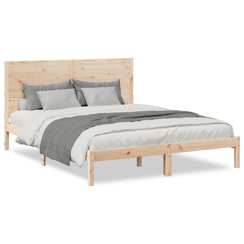 vidaXL Massivholzbett, Massivholzbett Extra Lang ohne Matratze 140x220 cm