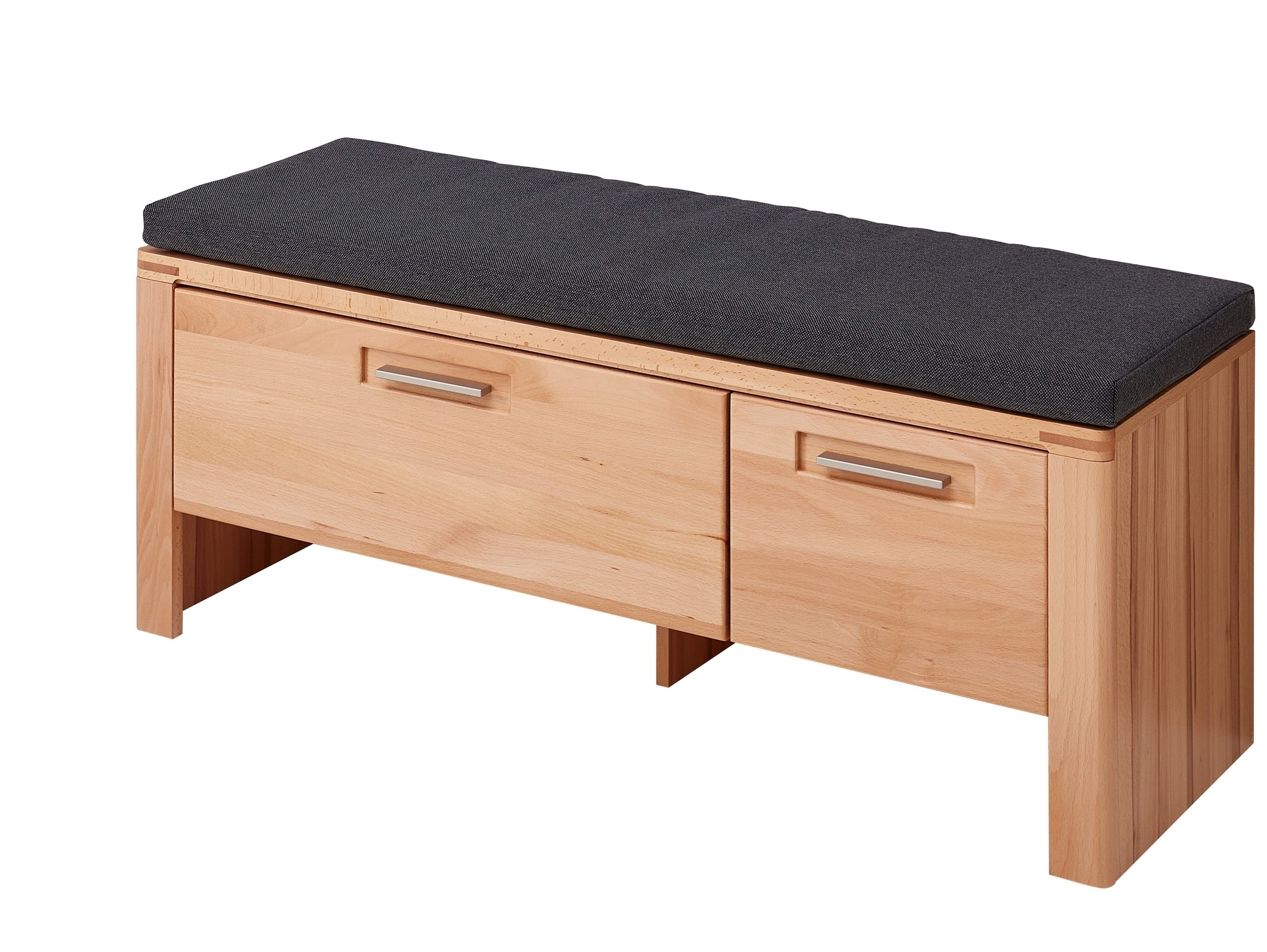 freiraum Schuhbank Nature One, inkl. Kissen, 1 Klappe, FSC Kernbuche teilmassiv - 120x48x40cm (B/H/T)