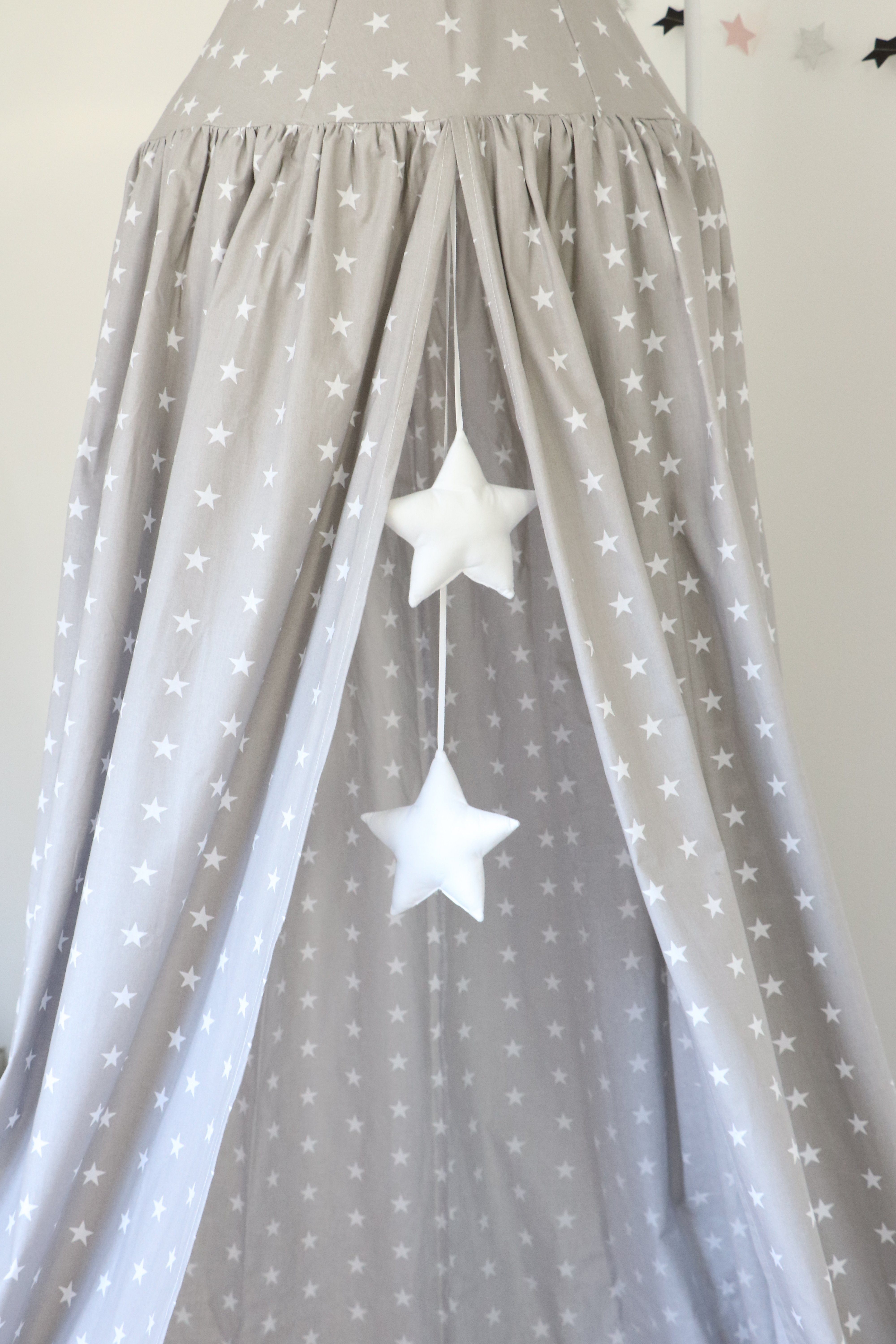 Babymajawelt Betthimmel Baldachin 16027 Stars XXL - Kinderzimmer Zelt In+ Outdoor, Baumwolle, Blickfang, Zauberhölle, Made in EU, Zum Aufhängen