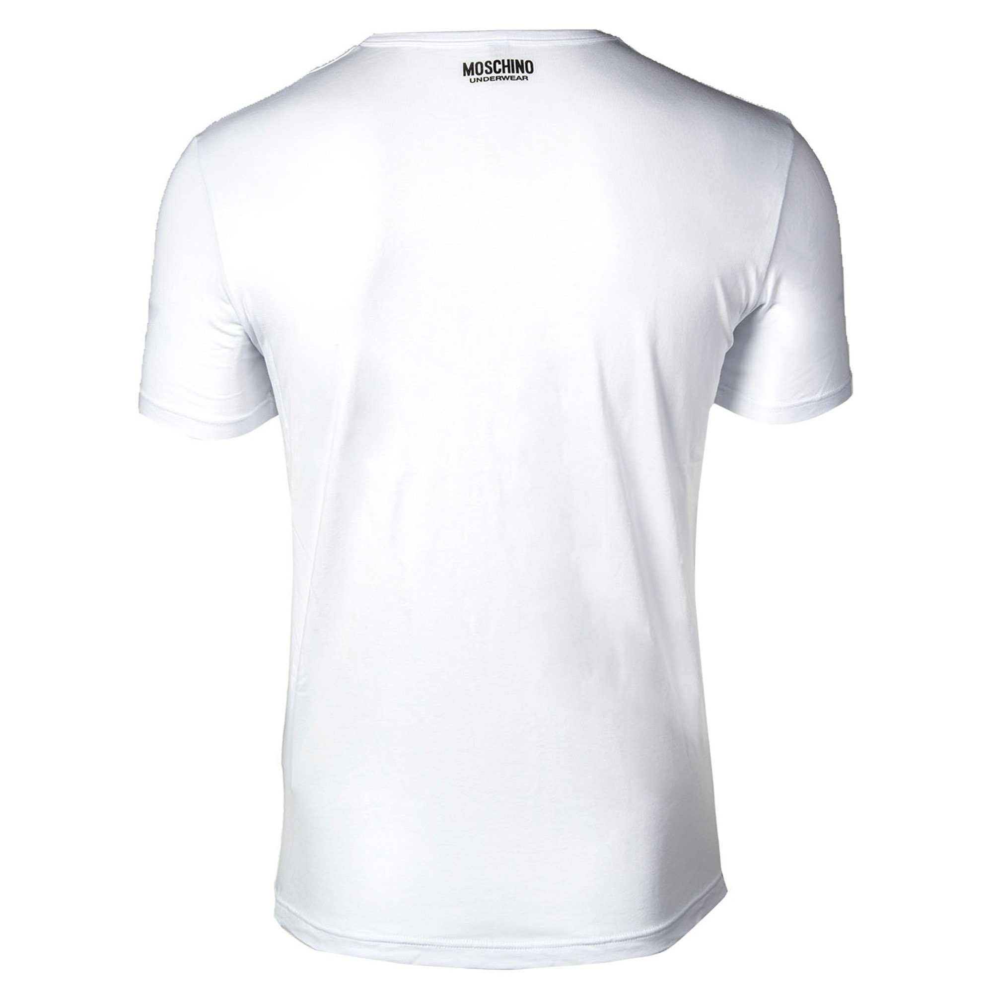 Moschino T-Shirt Herren - 2er T-Shirt Rundhals Pack Neck, Crew Weiß