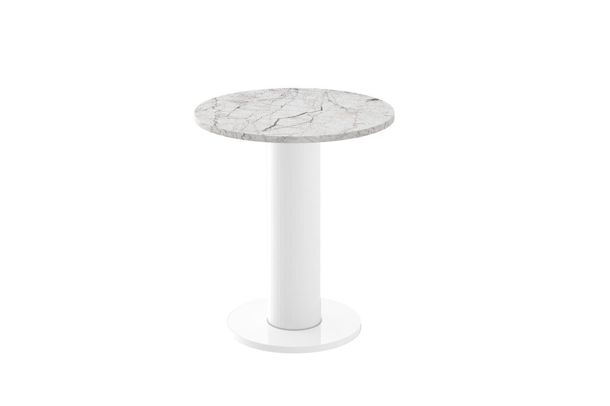 designimpex Beistelltisch Design HSO-222 rund Ecktisch 60cm Hochglanz Tisch