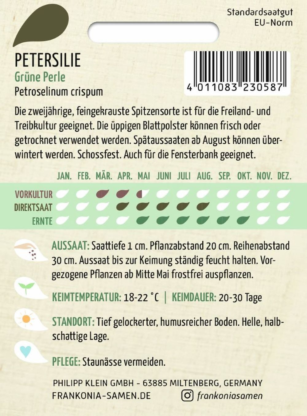 FRANKONIA Kräutersamen Petersilie, Grüne Perle - Gewürz Petersilien-Samen S günstig online kaufen