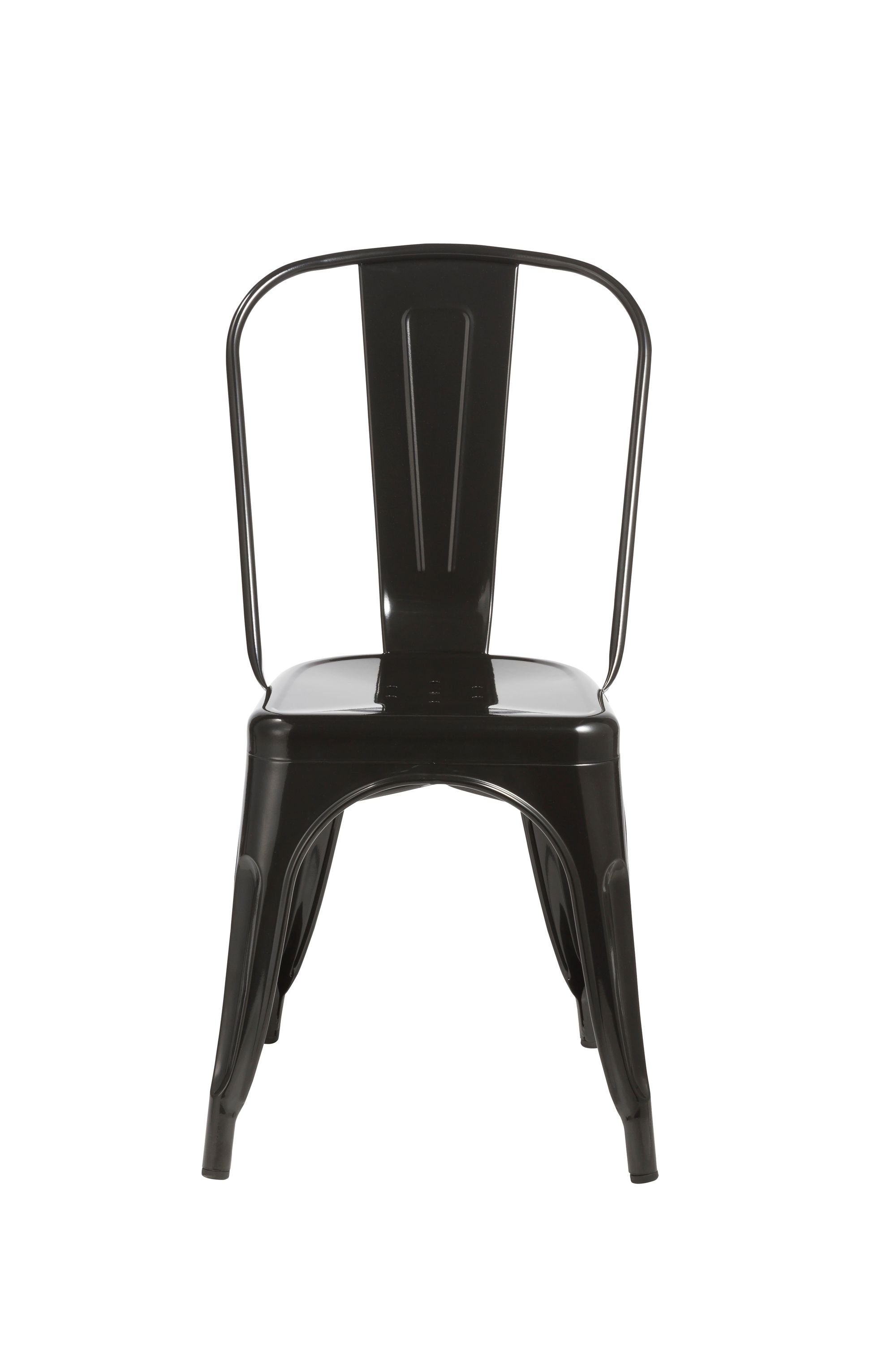 Duhome Esszimmerstuhl, Küchenstuhl Stuhl Esszimmerstuhl Schwarz METALL Sitzfläche aus aus Holz stapelbar