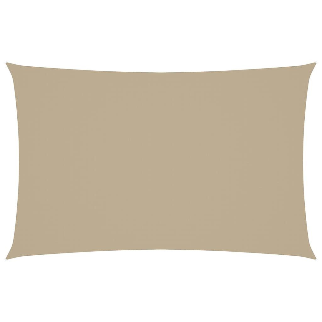 vidaXL Sonnensegel Sonnensegel Oxford-Gewebe Rechteckig 2,5x5 m Beige, (1-tlg)
