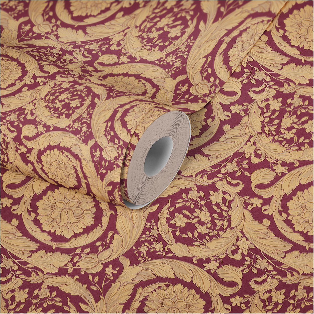 A.S. Création Vinyltapete, Versace Home Barocktapete Rot 366927 Luxus Vlies Designertapete