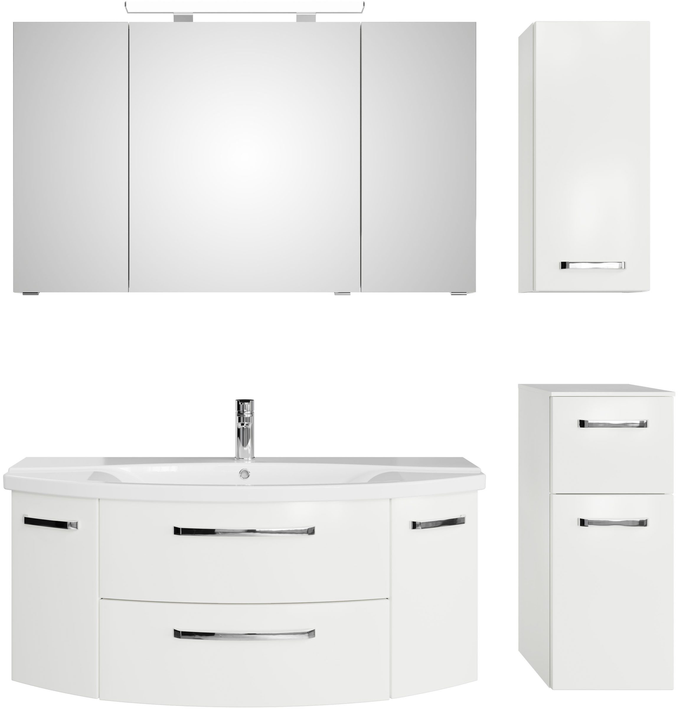 Saphir Badmöbel-Set Serie 4010 4-teilig Keramik-Waschtisch günstig online kaufen