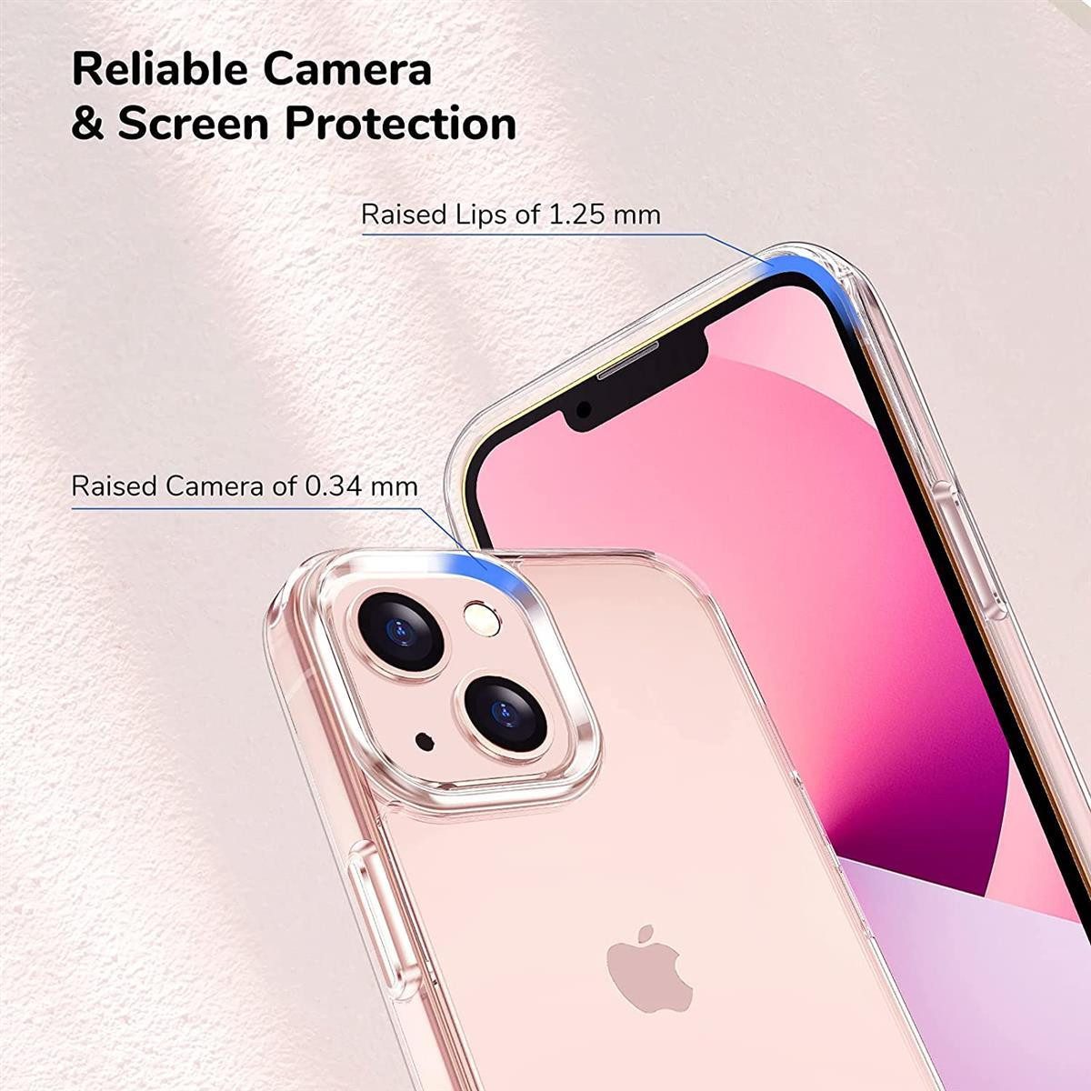 Wisam Smartphone-Hülle Wisam® Apple iPhone 13 Mini 5.4" Silikon Case Schutzhülle Hülle 13,72 cm (5,4 Zoll)
