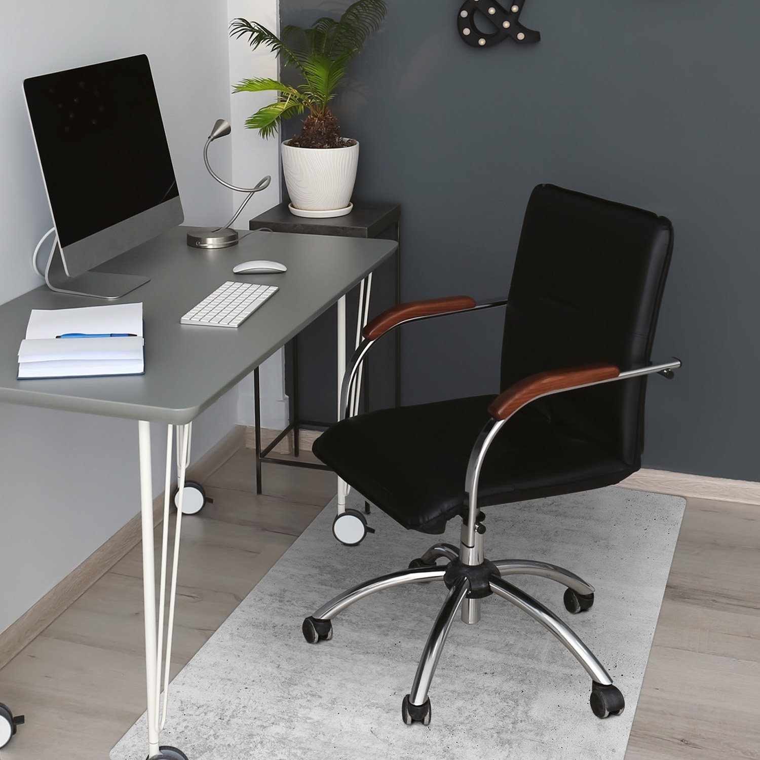 x Bürostühle Beton Bodenmatte Bodenschutzmatte Bürostuhlunterlage Tulup cm 70 cm, Stuhlunterlage Stuhlunterlage, 100 Bürostuhlunterlage Grauer