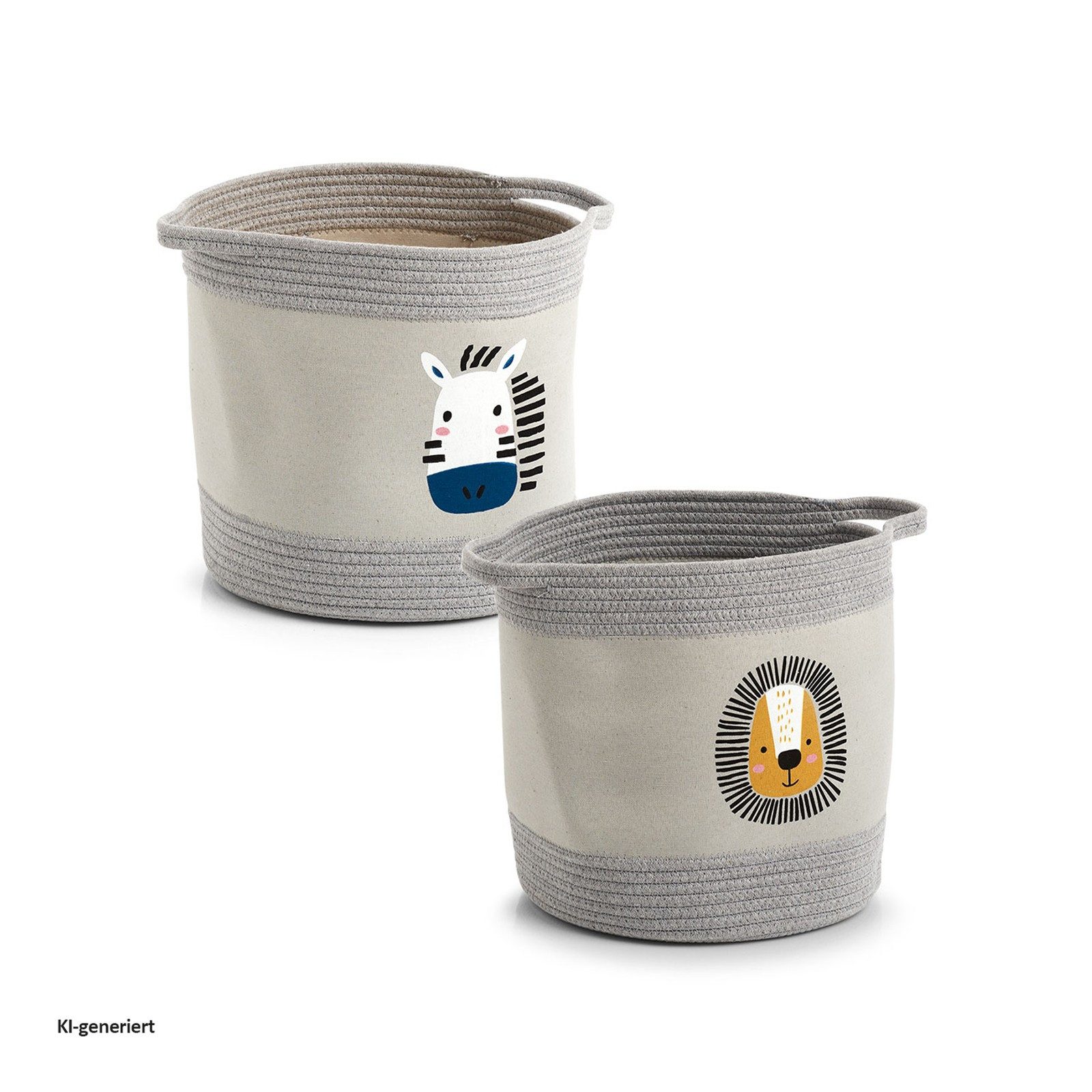 HTI-Living Aufbewahrungskorb Aufbewahrungskörbe Animal 2er-Set (Set, 2 St., 2x Aufbewahrungskörbe), Spielzeugkorb Kinderzimmer