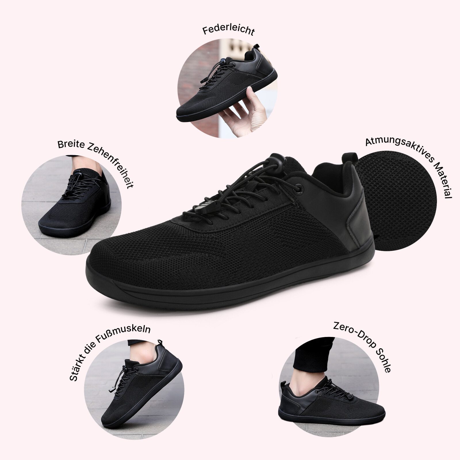 DOTALES Citystep Barfußschuhe Damen & Herren Barfuß Sneaker Barfußschuh Barfuß Sneaker, Minimalschuhe