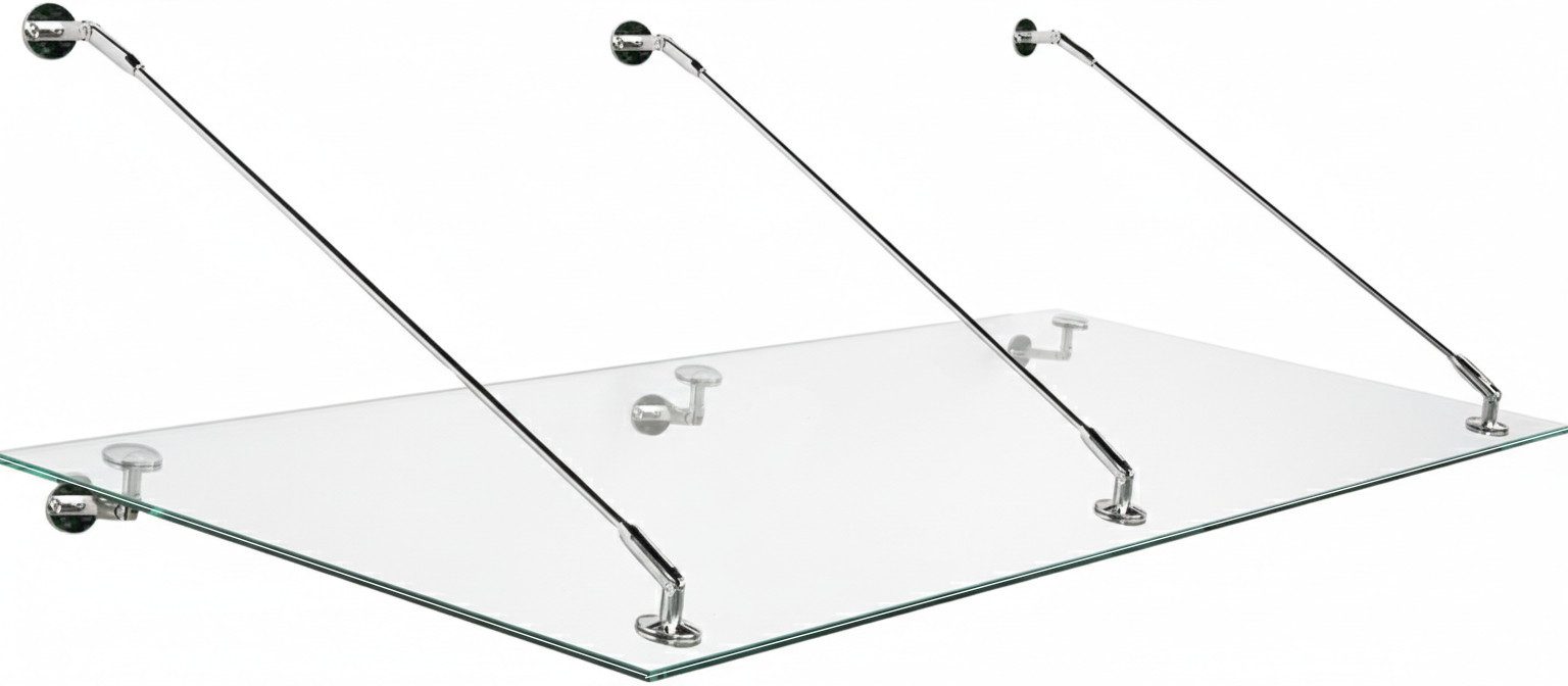 Glaszentrum Hagen Vordach Glaszentrum Hagen 230x90 cm Glasvordach Klar V2A-STB3
