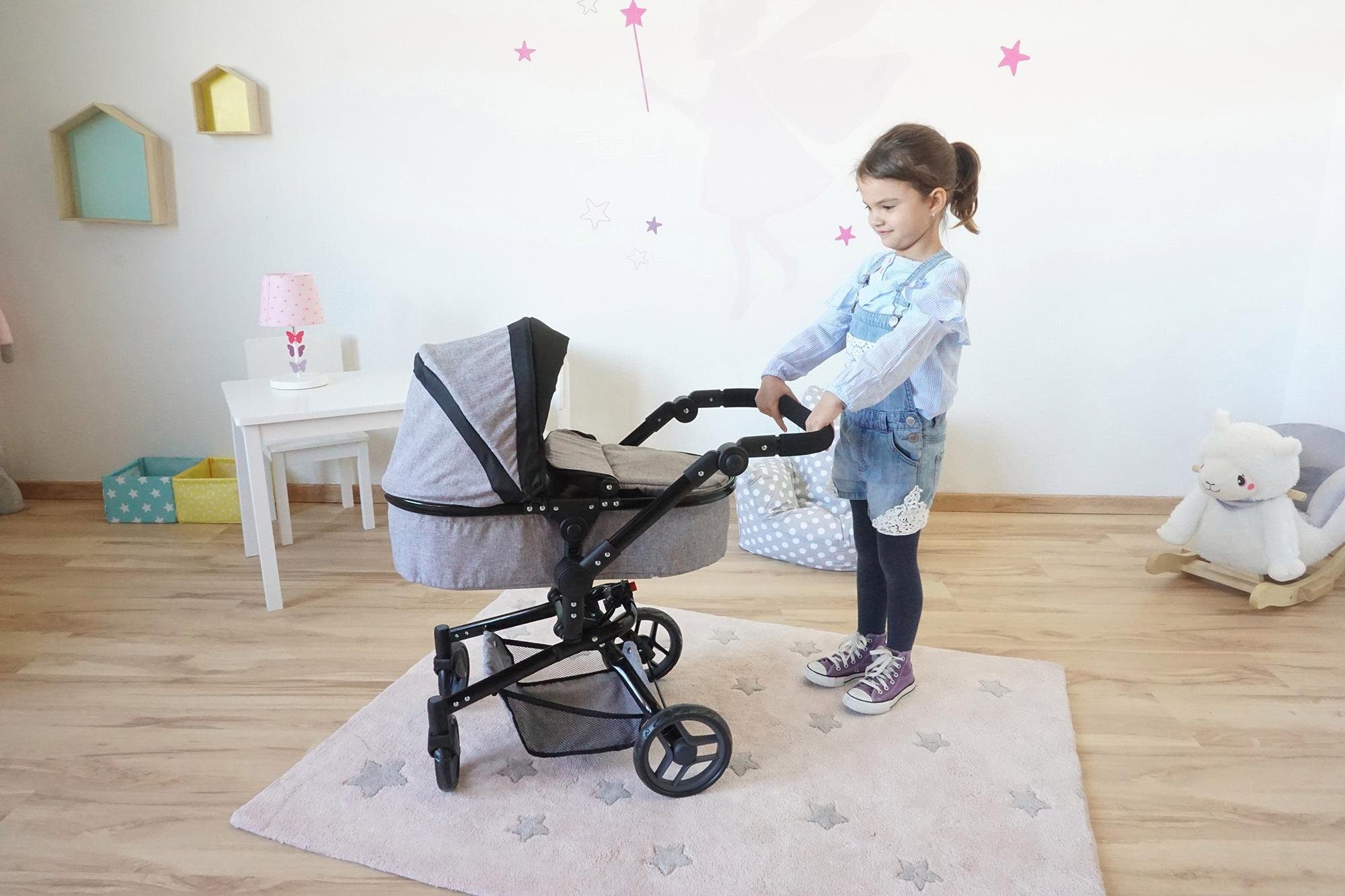 Knorrtoys® Kombi-Puppenwagen Boonk - Stone günstig online kaufen
