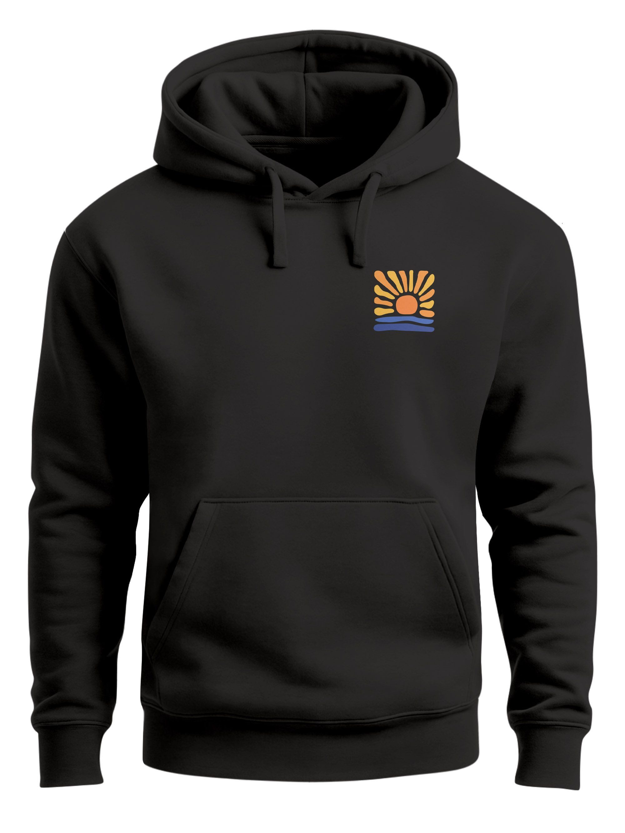 Hoodie Hoodie Herren Print Sunrise Icon, Kapuzenpullover mit Sonnenaufgang