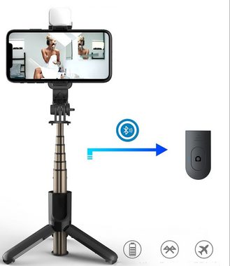 HYTIREBY Selfie Stick Bluetooth Machen Sie Fotos, Live-Fülllicht Selfiestick (Unterhaltung wie Fotoaufnahmen und Live-Streaming)