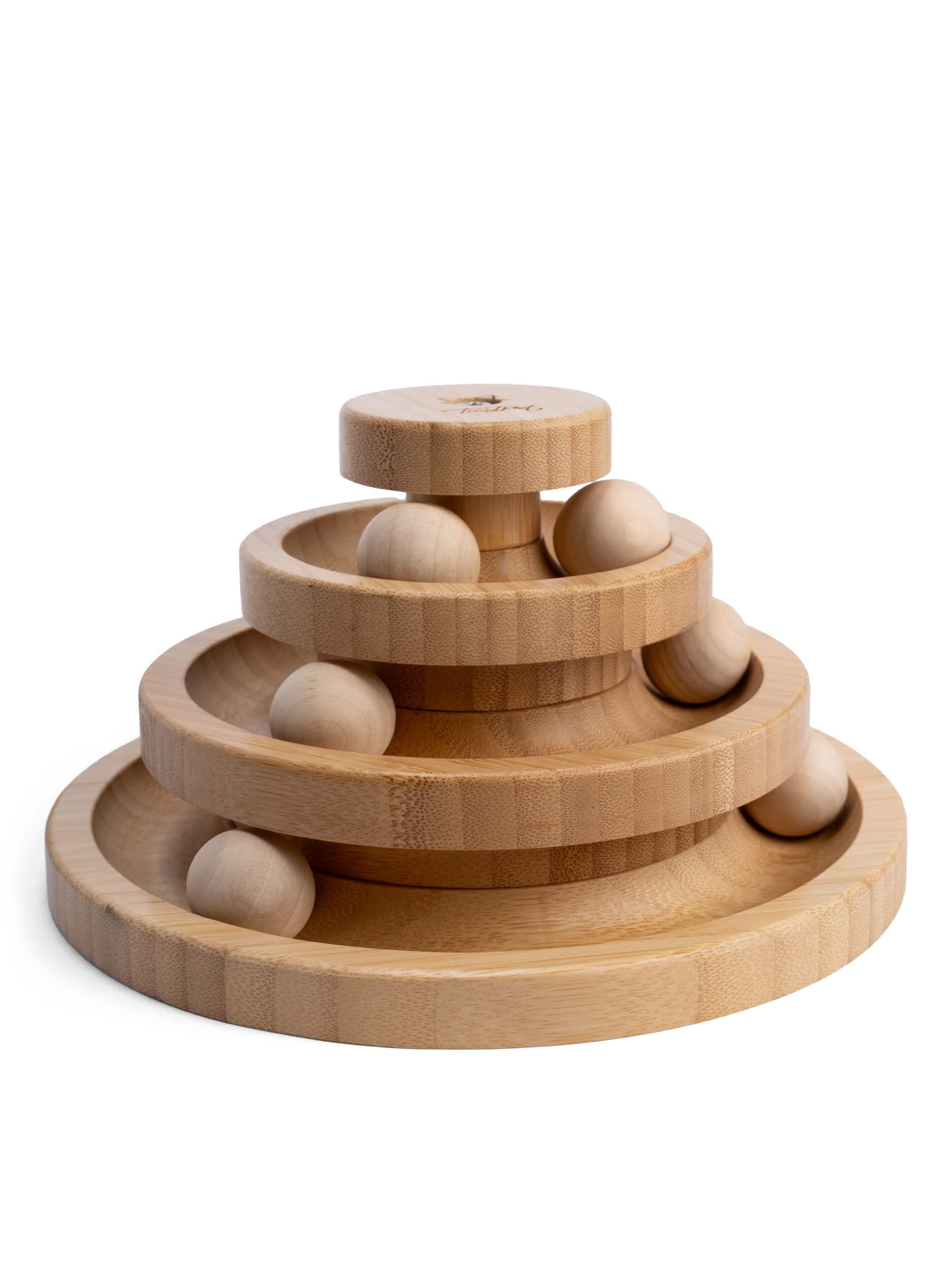 TrendPet Tier-Beschäftigungsspielzeug Minka Orbit Bambus Katzenspielzeug, Robustes Spielzeug aus Bambus