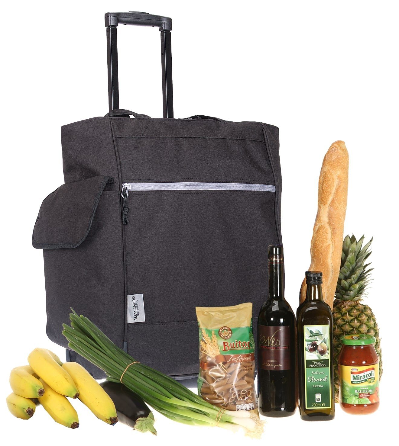 Alessandro Salvatore Einkaufstrolley Pro Shopping Trolley Einkaufswagen, Shoppingroller Einkaufsroller Trolly + Thermotasche – Bild 3 von 5