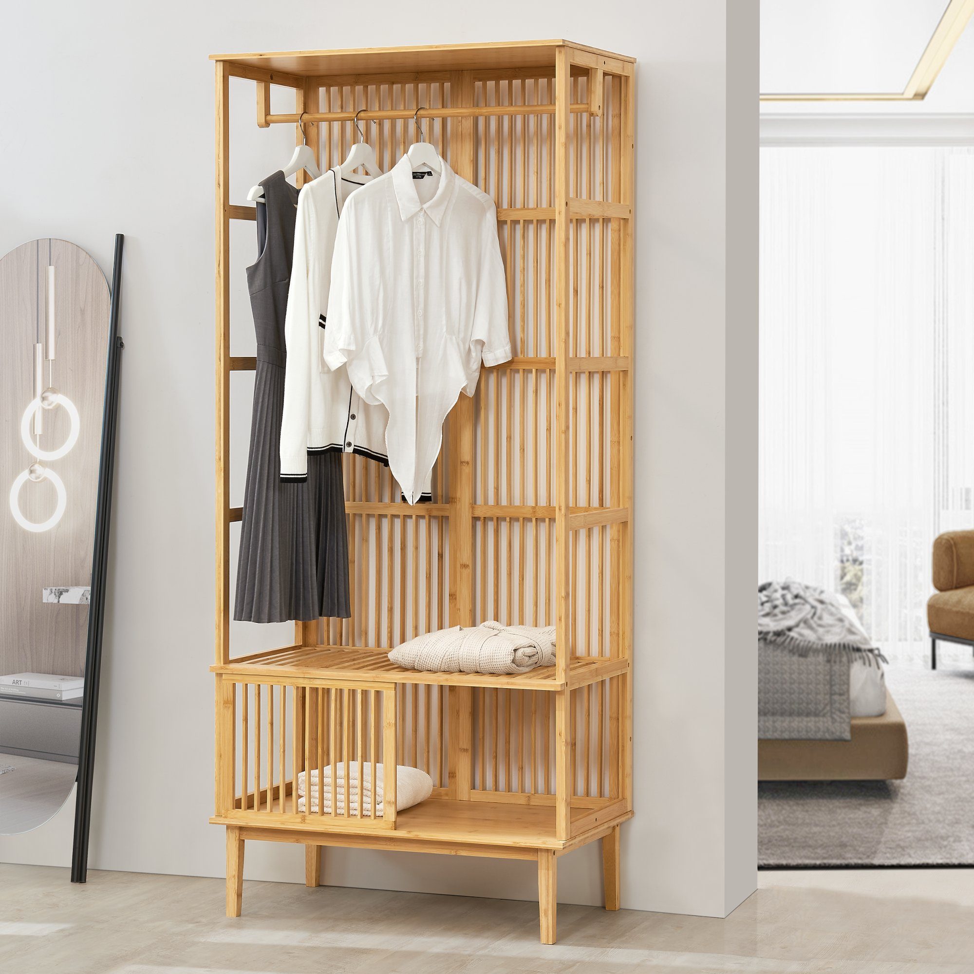 en.casa Garderobenständer, »Vemb« Kleiderständer mit Kleiderstange günstig online kaufen