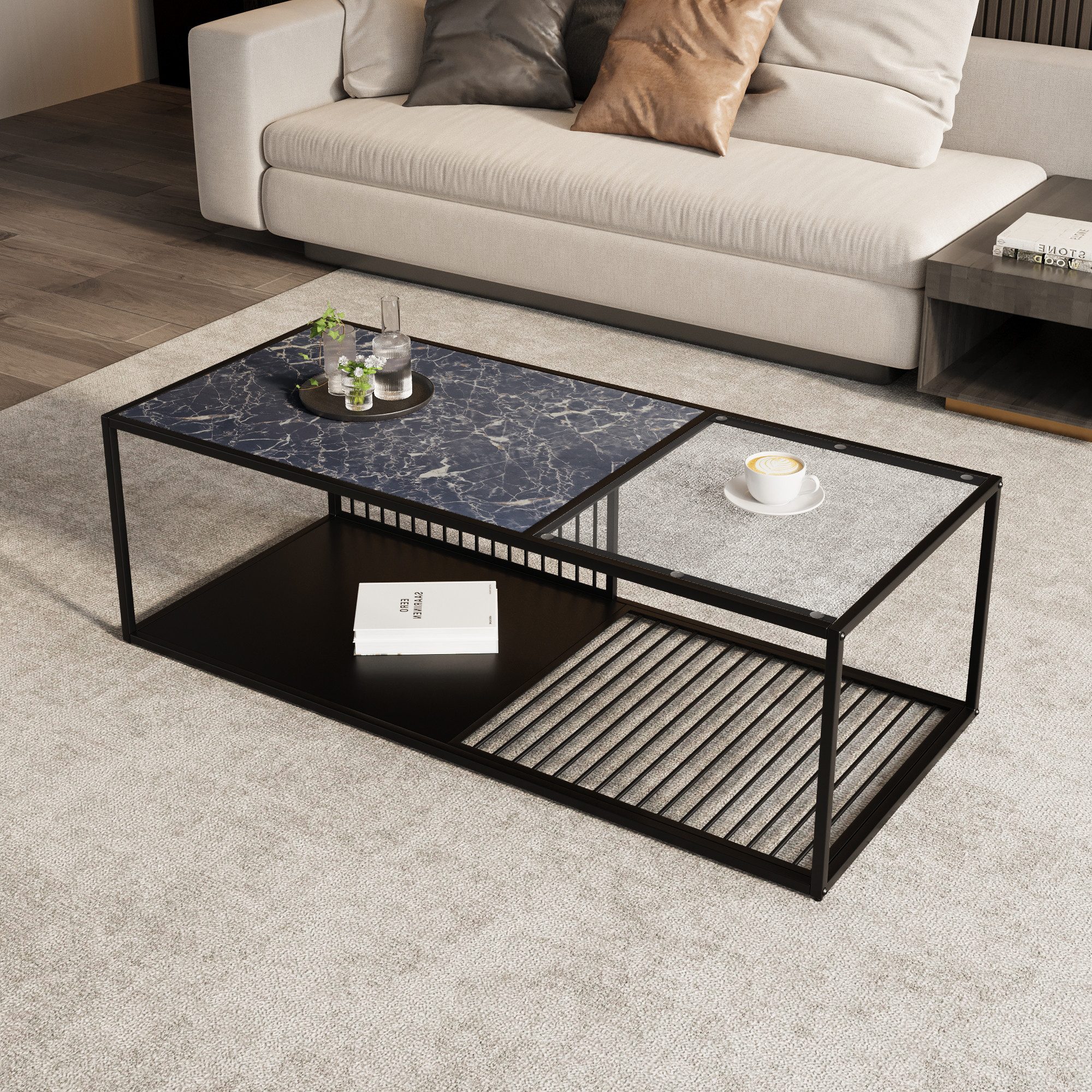 HAUSS SPOLE Couchtisch Schmiedeeiserner Couchtisch mit günstig online kaufen
