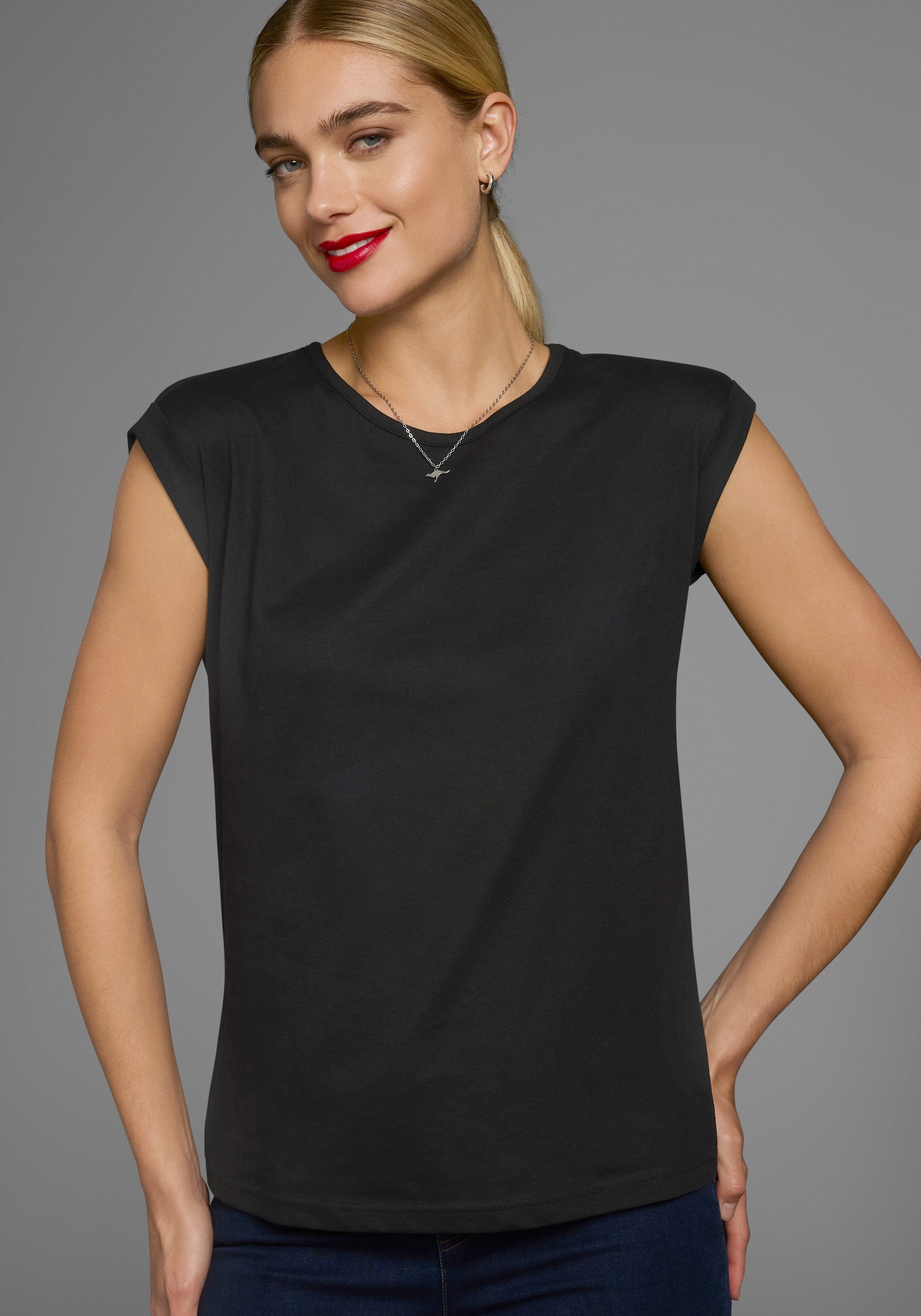Boysen's T-Shirt Kurzarm, unifarben, Rundhals, für günstig online kaufen