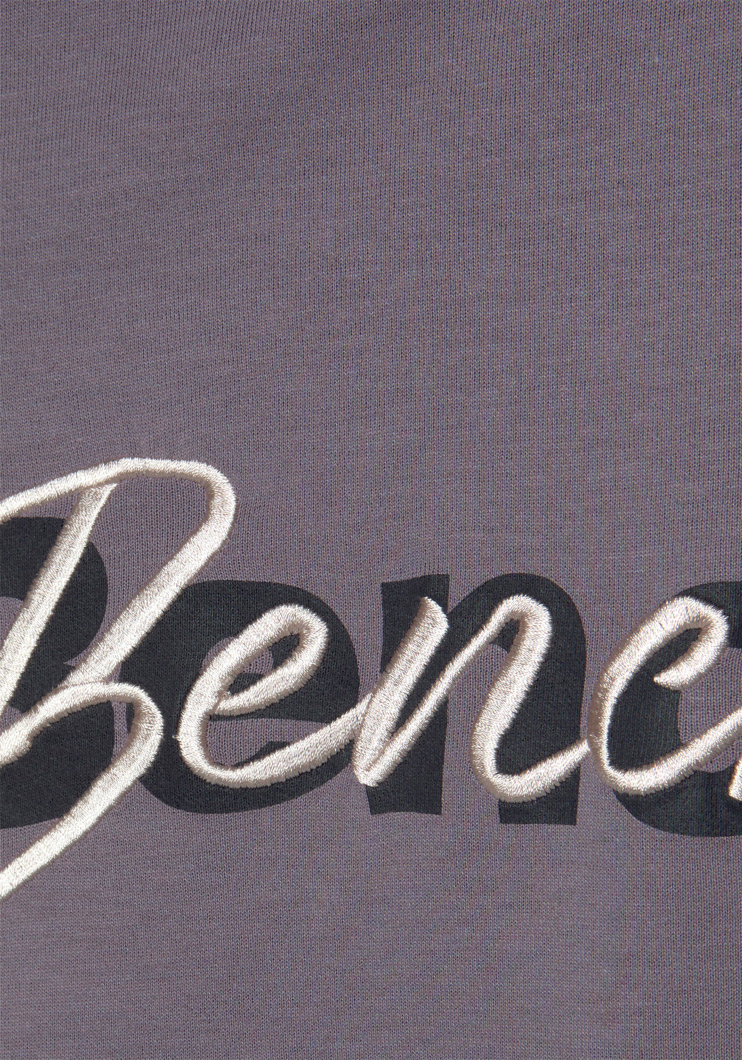 Bench. Loungewear Sweatshirt mit Logodruck und Stickerei, Loungewear