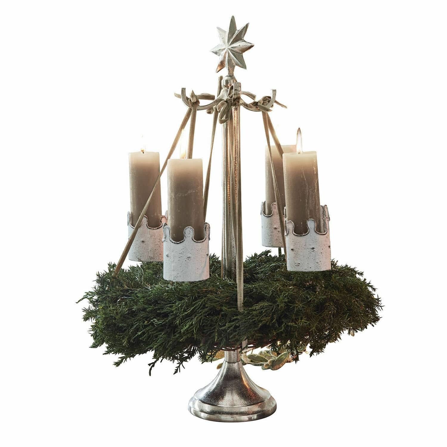Mirabeau Adventskranz Kranzständer Graham silber