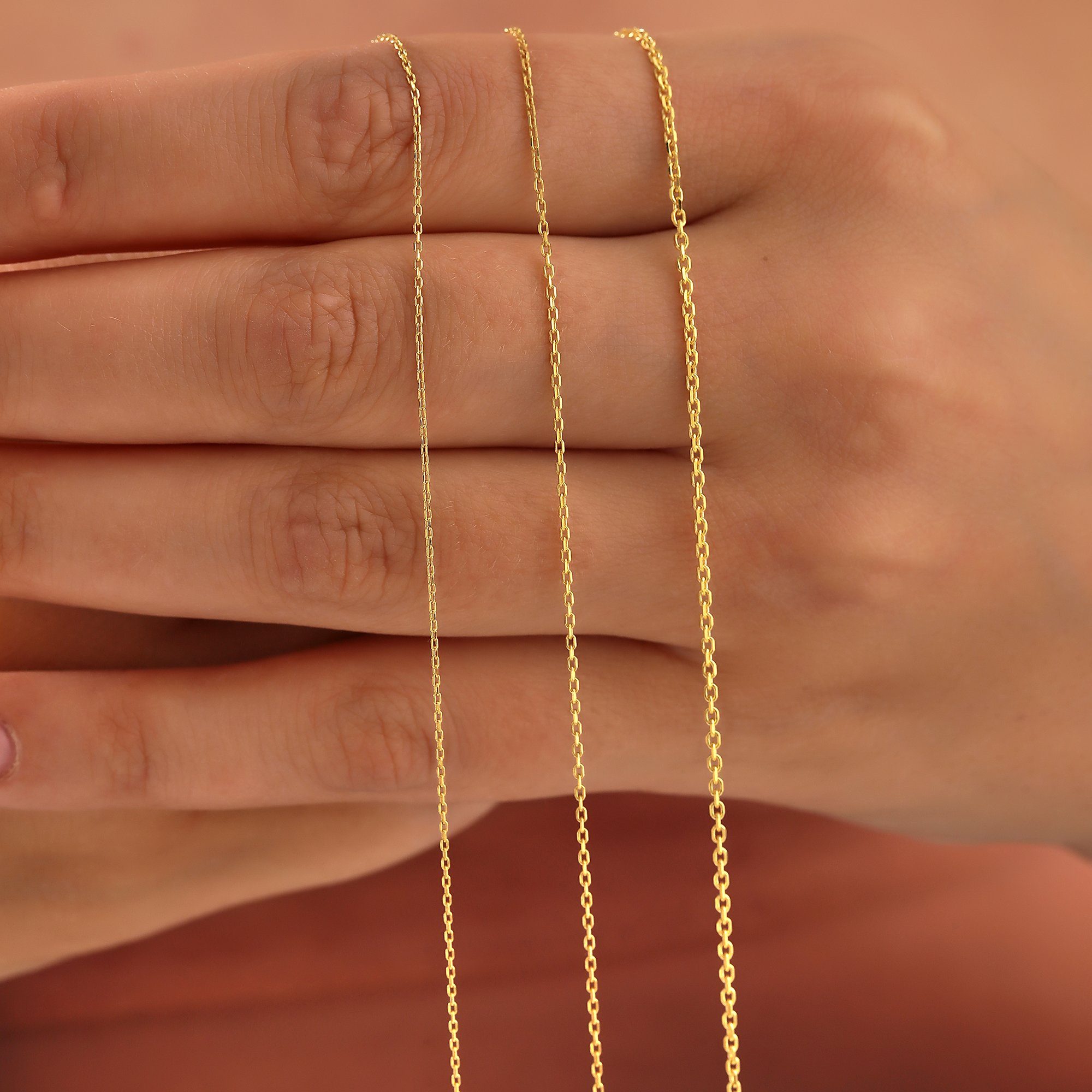 0,8 mm, Halskette 60 - Ankerkette 1,3 Gold 40 cm 14K Nicole 585 Manson Breite Goldkette -