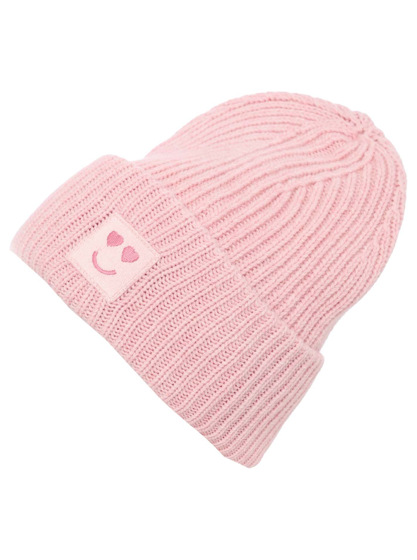 Zwillingsherz Strickmütze Smile Grobstrick, Smile Patch günstig online kaufen