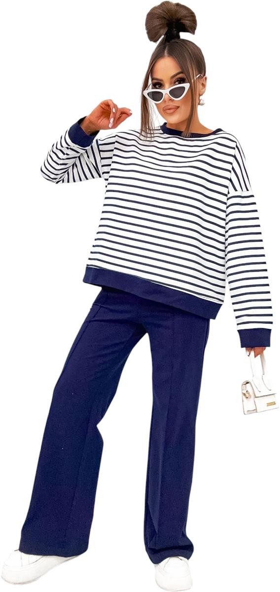 EloModa Jogginganzug Damen Jogginganzug Freizeitanzug Baumwoll-Set – Sweats günstig online kaufen