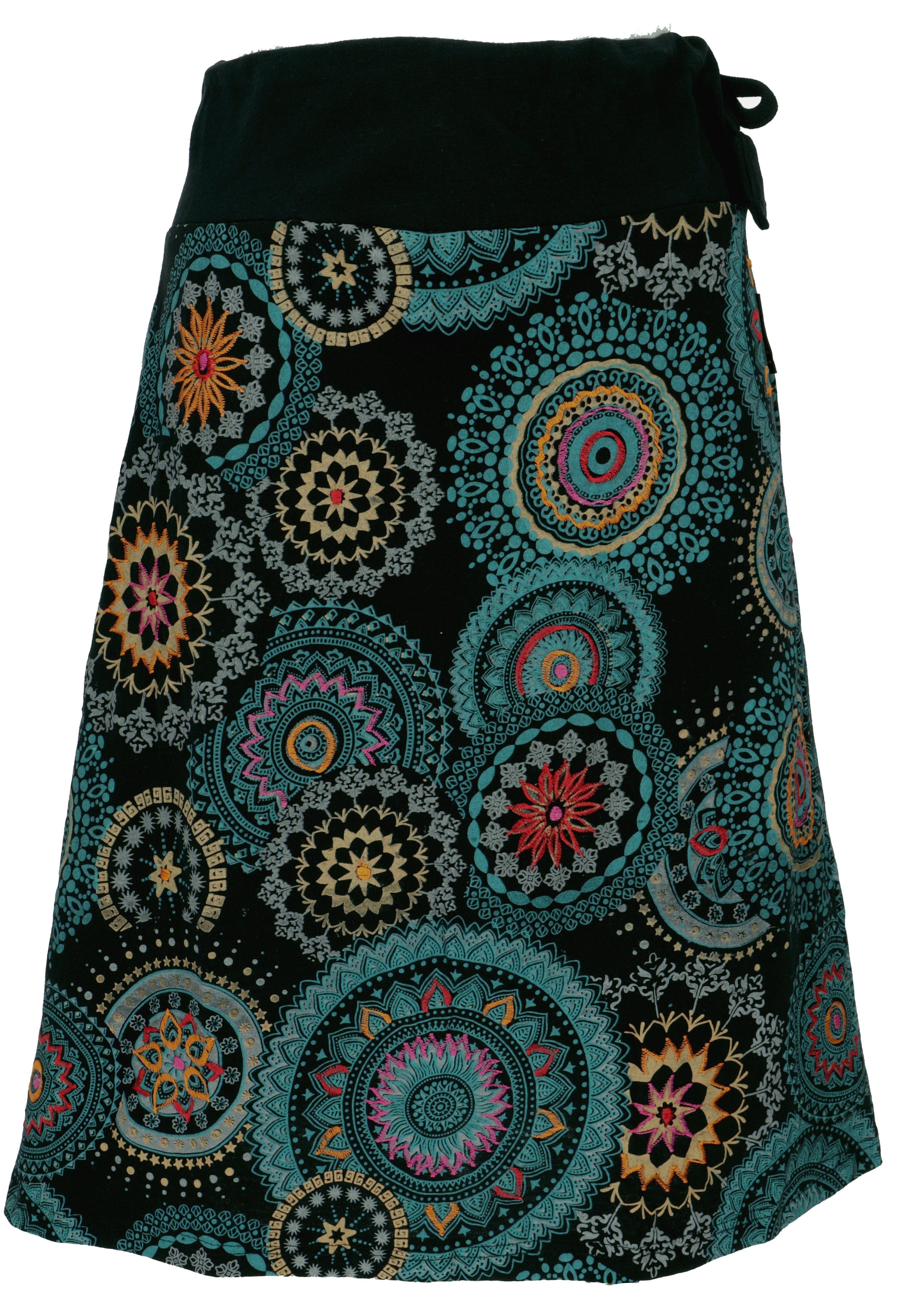Guru-Shop Minirock Bestickter knielanger Rock, Boho günstig online kaufen