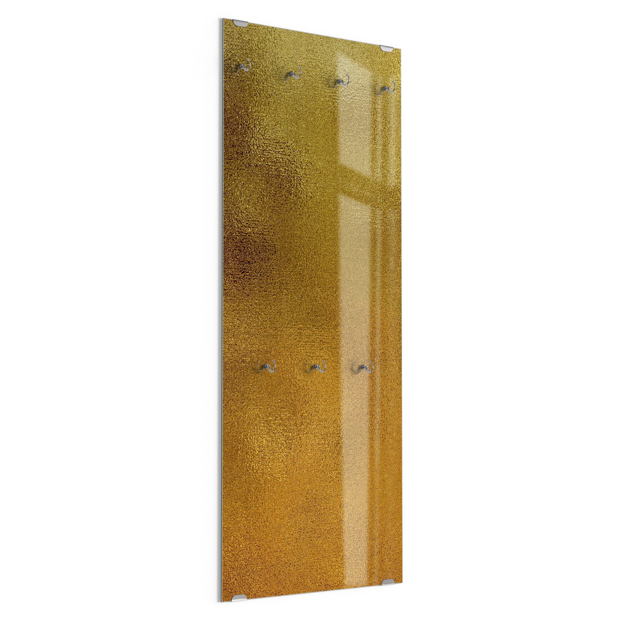 DEQORI Kleiderhaken 'Der Goldschimmer', Glas Garderobe hängend Flur Jackenhalter modern Wandgarderobe Haken