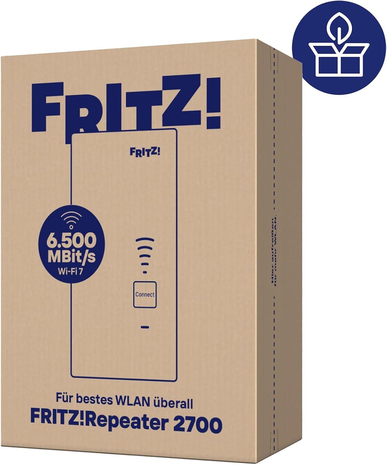 Fritz! FRITZ!Repeater 2700 Edition E WLAN-Repeater, Wi-Fi 7 Mesh-Repeater bis 6.448 MBit/s, Dual-Band, 2,5-Gbit/s-LAN