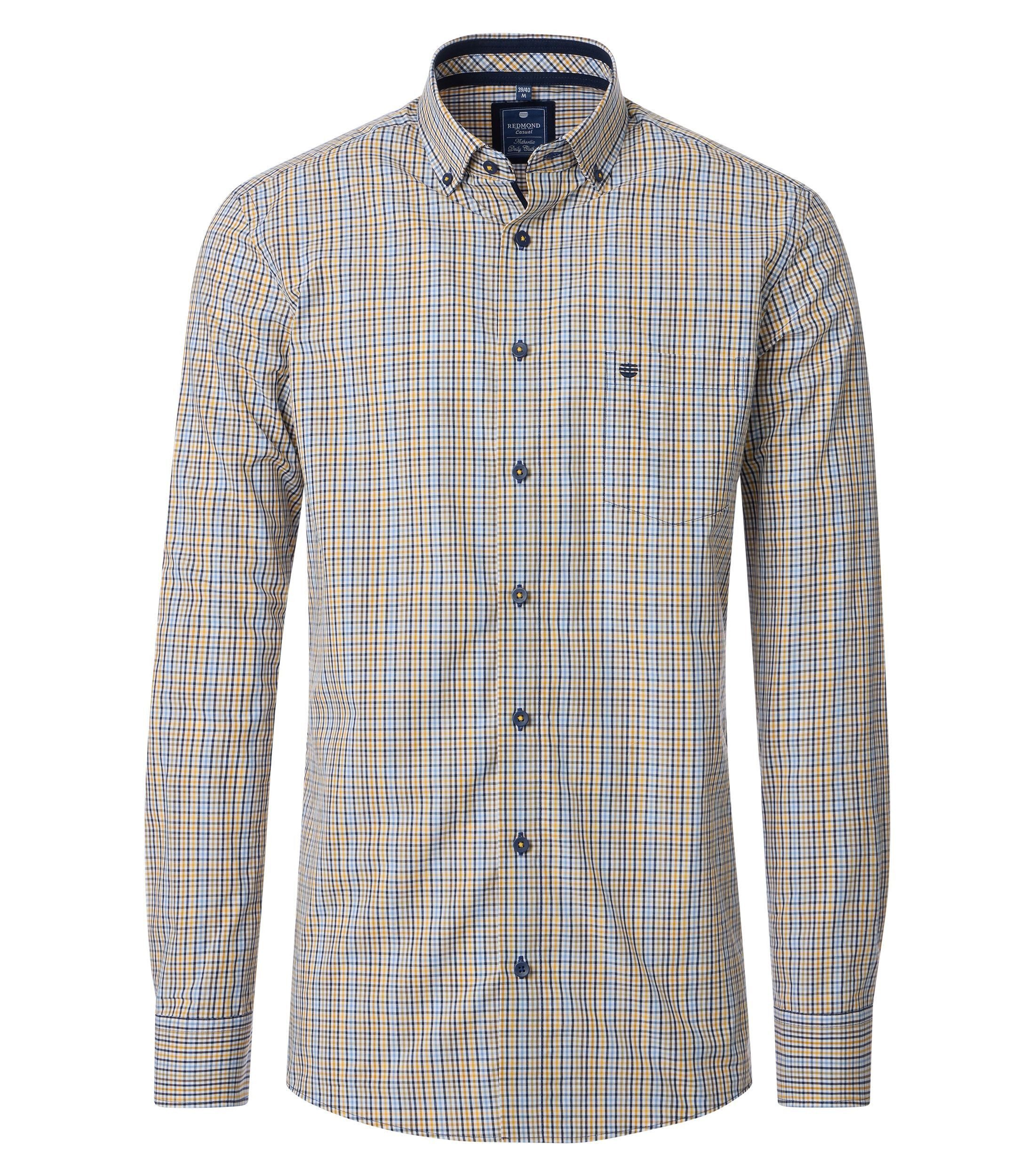 Redmond Langarmhemd kariert Comfort Fit