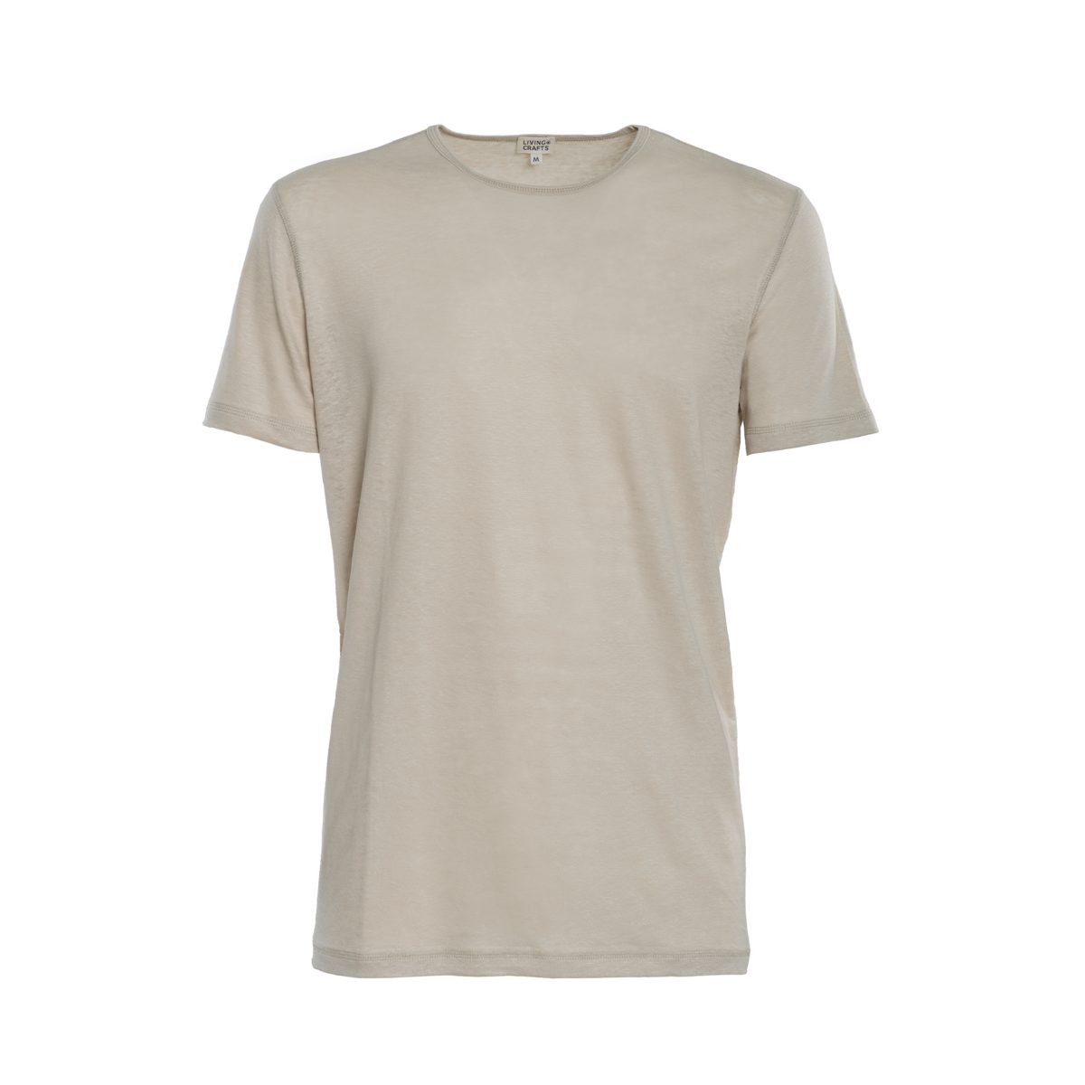 LIVING CRAFTS T-Shirt ANDY für Leinen-Stoff Tage warme Linen Natural Leichter