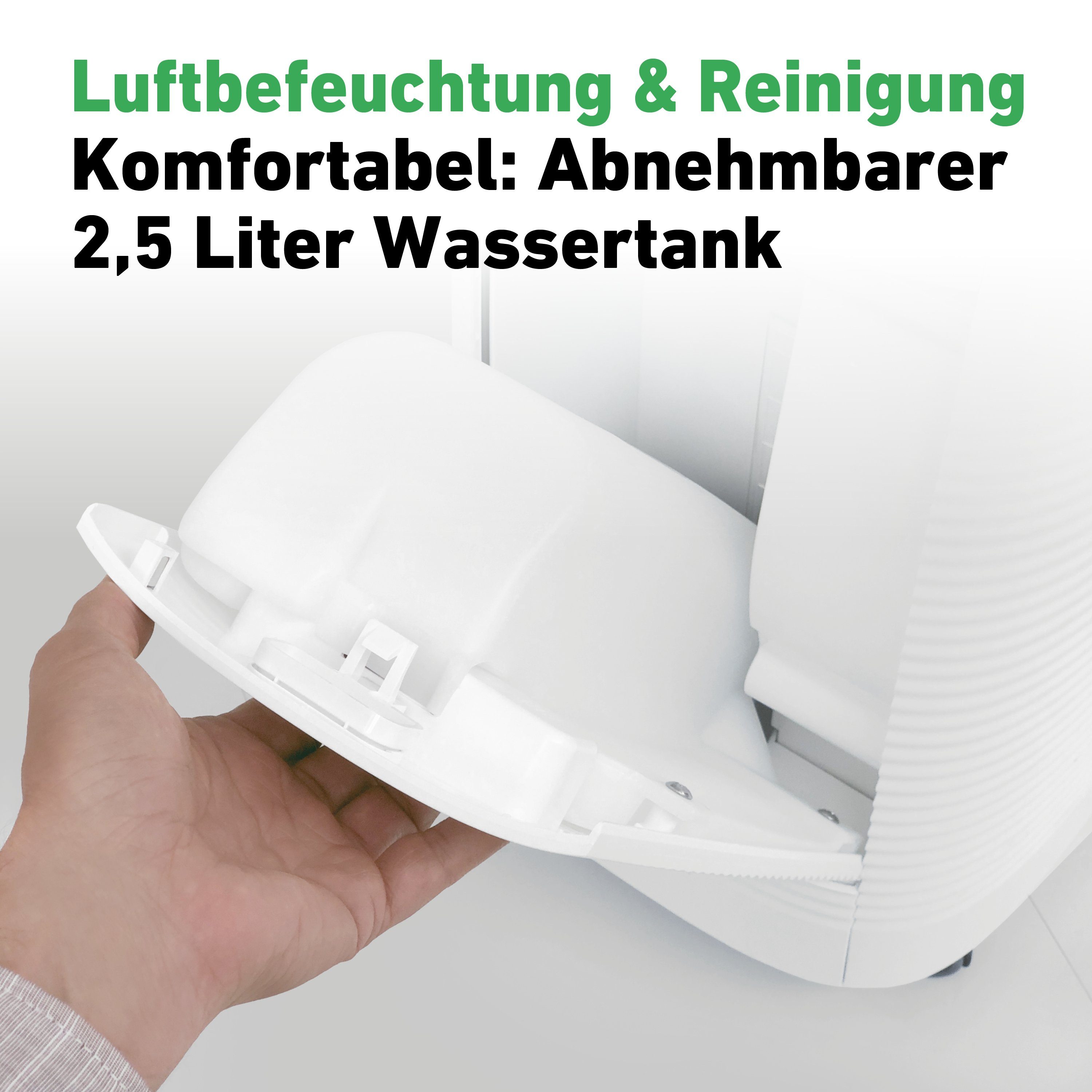 IDEAL Kombigerät Luftbefeuchter und -reiniger AP 35 H, für 45 m² Räume, Made  in Germany, für Allergiker empfohlen
