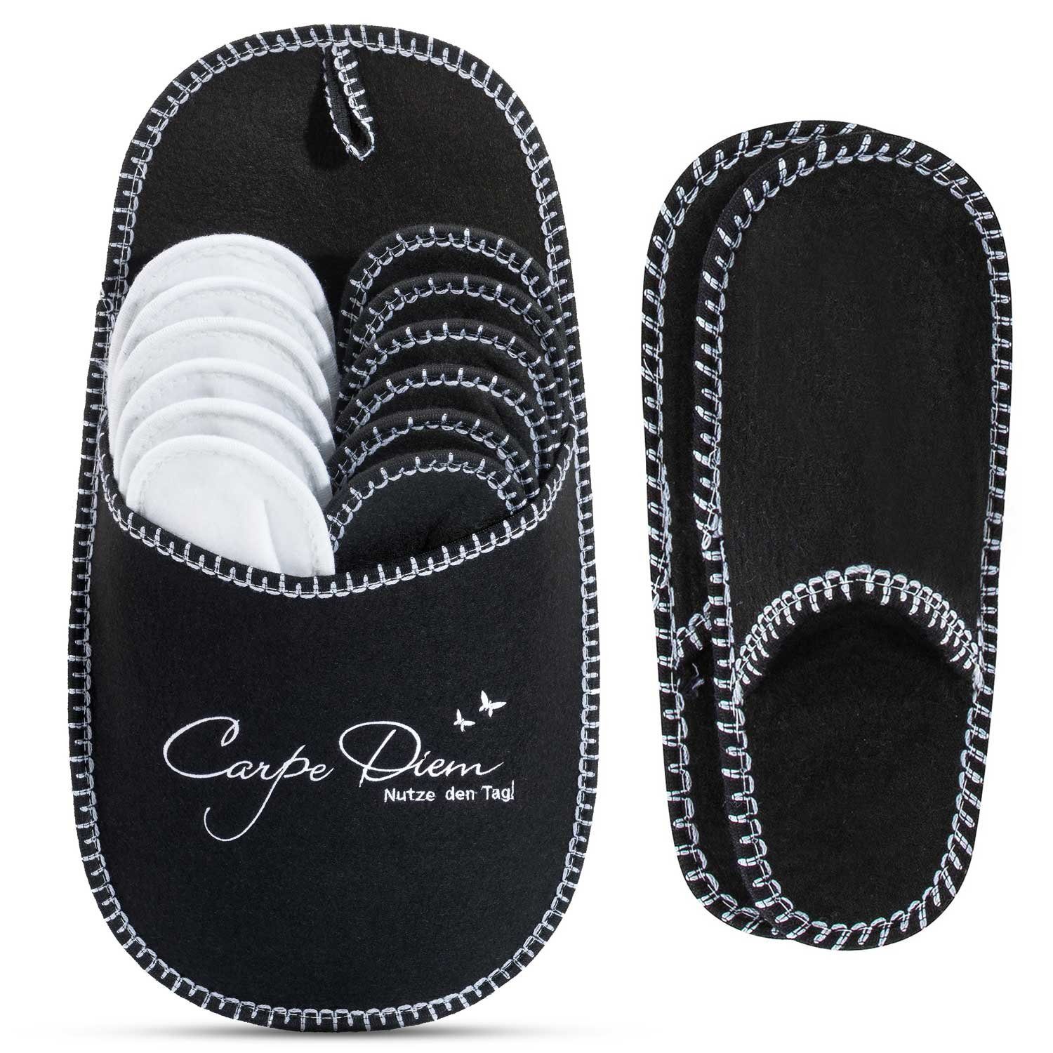 ONVAYA ABS Gästepantoffel Carpe Diem, 6er Set, Hausschuhe, Pantoffel Pantoffel