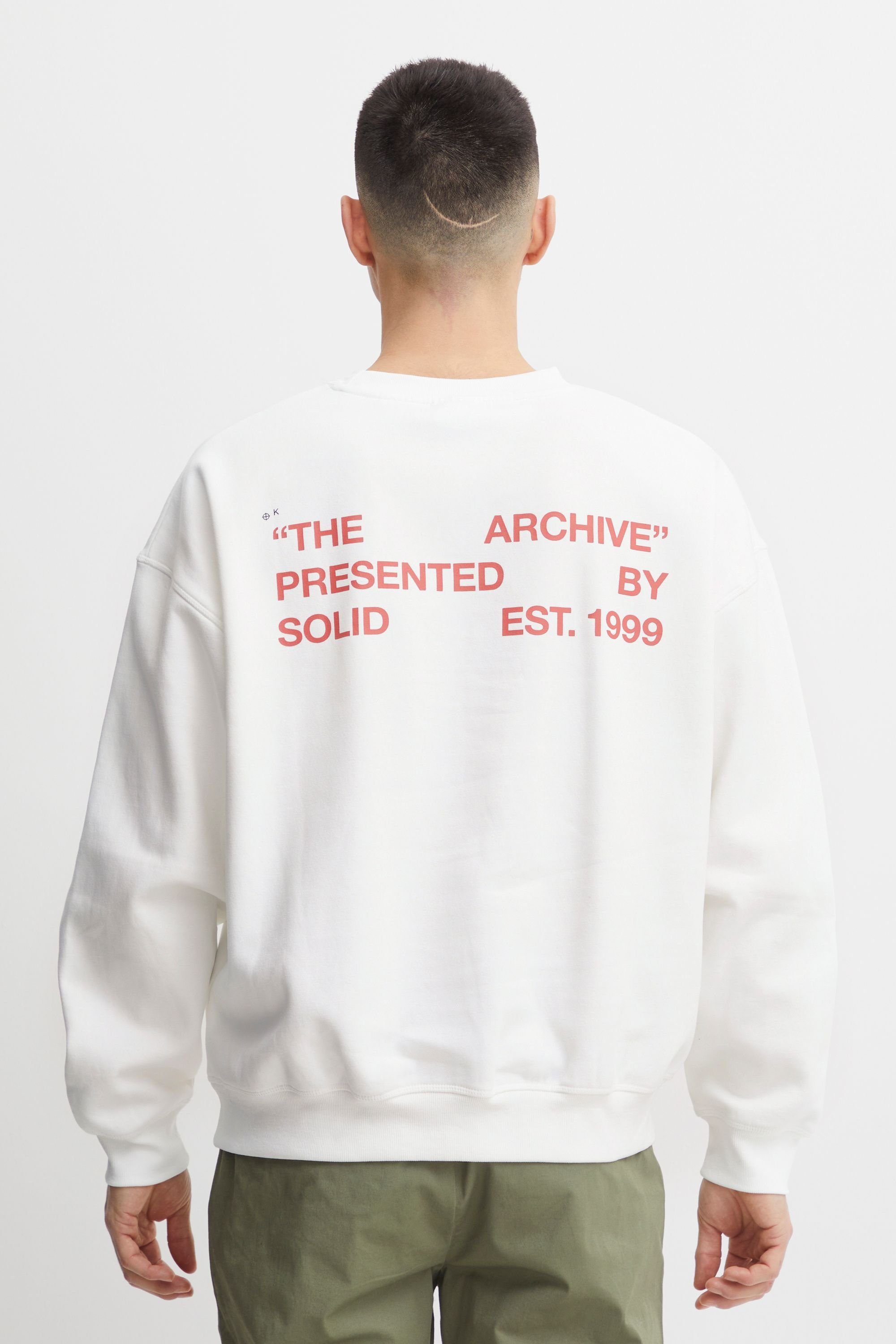 !Solid Sweatshirt - (114201) 21107642 WHITE SDEdyn OFF