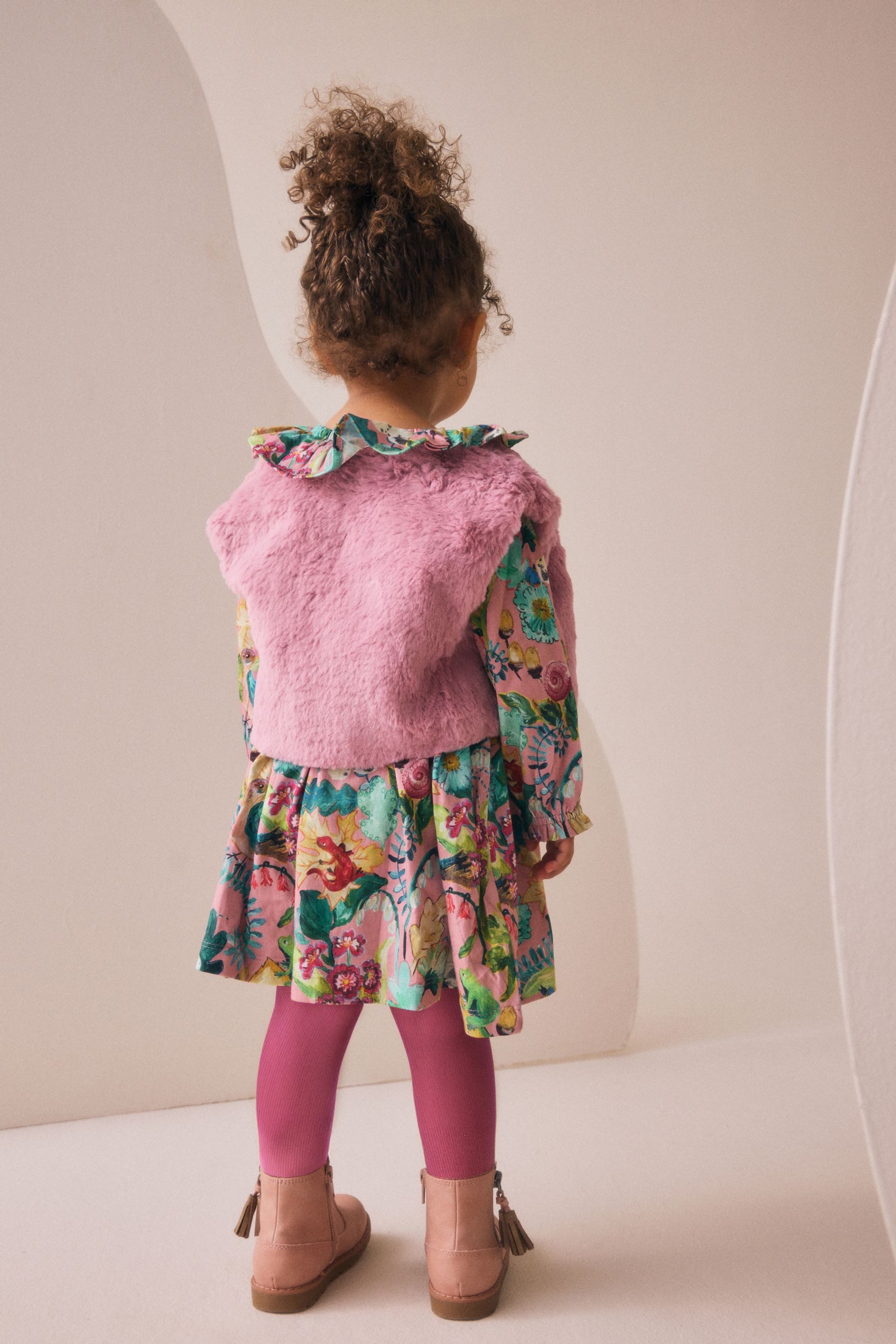 Next Jerseykleid 3-teiliges Set mit Kleid und Weste (3-tlg)