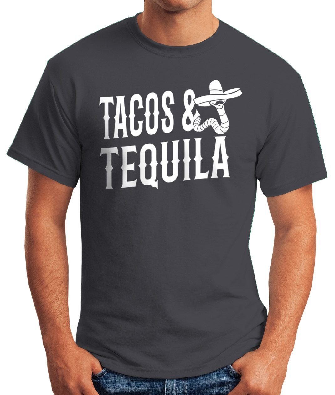 MoonWorks Print-Shirt Herren T-Shirt Tacos & günstig online kaufen