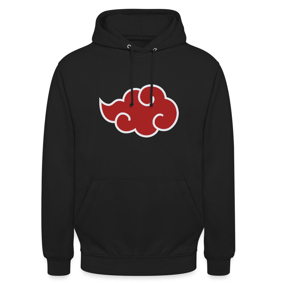 Spreadshirt Hoodie Naruto Shippuden Akatsuki-Wolke Unisex Hoodie (1-tlg) Unisex-Schnitt: Sitzt bei Männern körpernah, bei Frauen weit