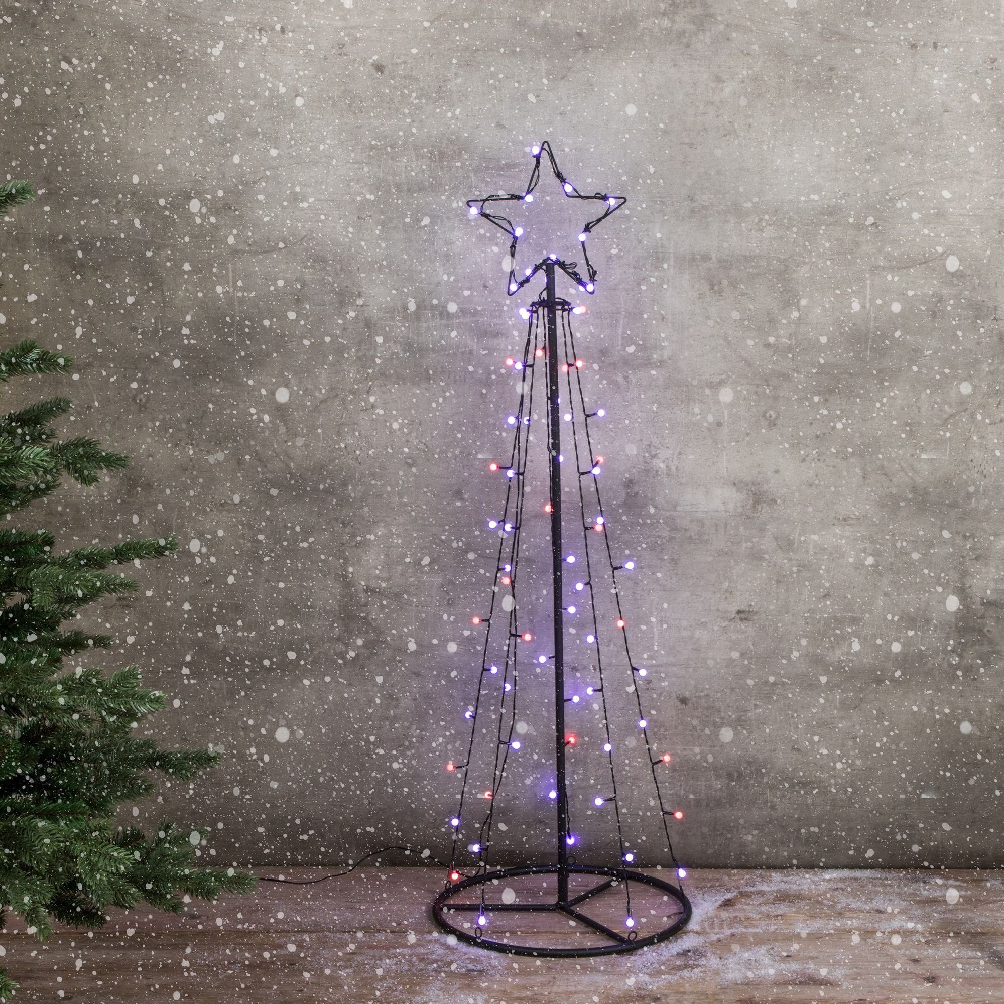 GartenHero Künstlicher Weihnachtsbaum LED Farbwechsel, Farbwechsel Leuchtfunktionen 11 Fernbedienung LEDs, 11 Leuchtfunktionen, Weihnachtsbaum