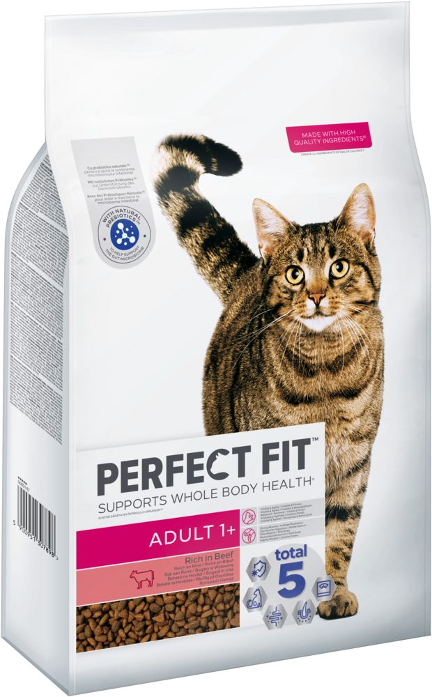 Perfect Fit PERFECT FIT™ Katze Beutel Active 1+ mit Rind 7kg, Trockenfutter für: Katze