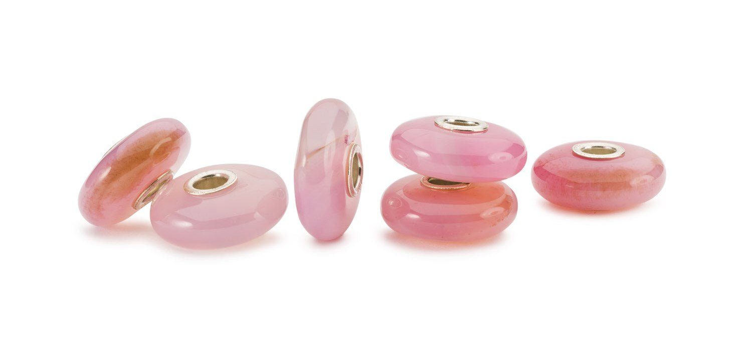 TSTBE-10016 Trollbeads Pinker Bead Achat,