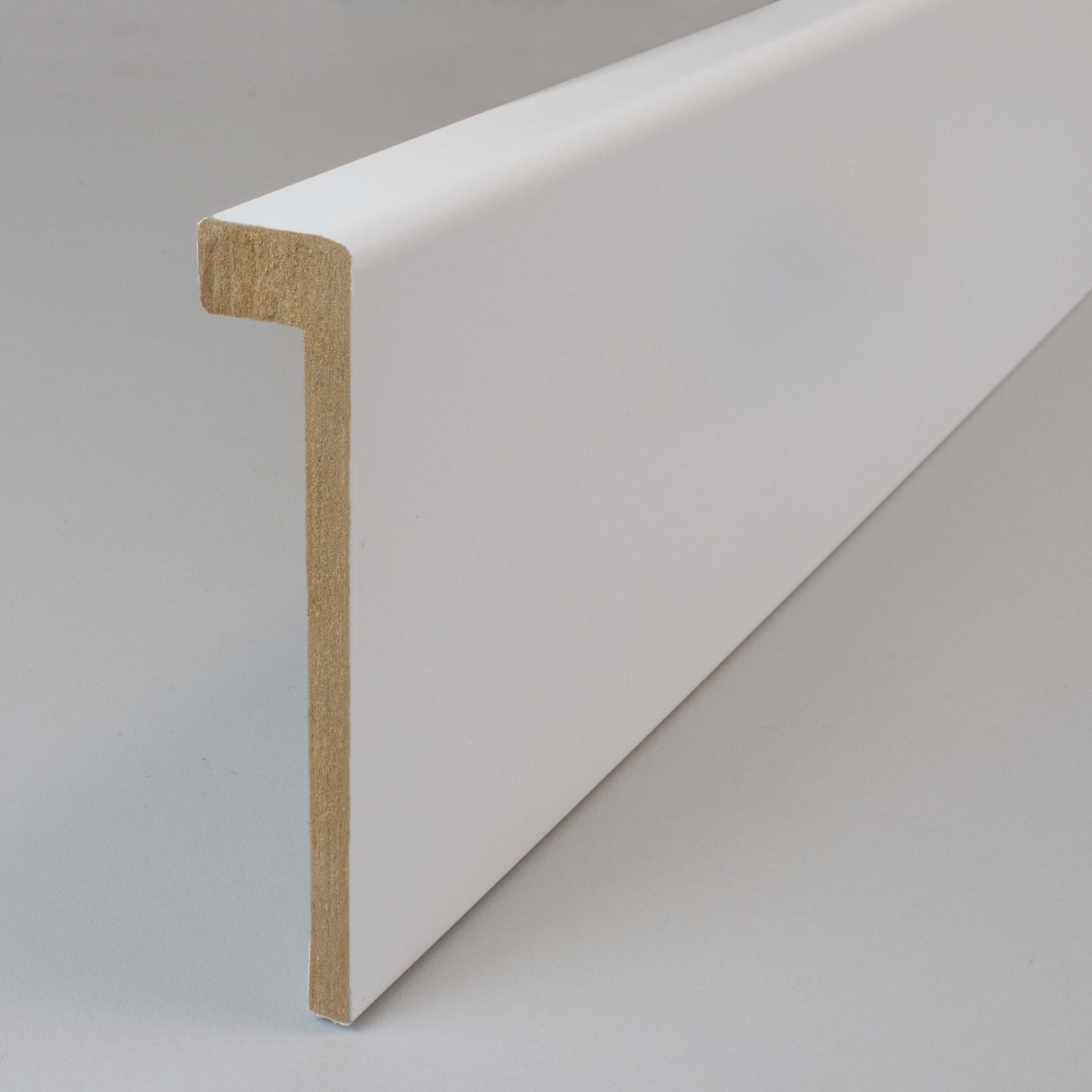PROVISTON Sockelleisten-Aussenecke 19 x 96 x 400 mm Aussenwinkel MDF-Kern foliert Weiß by PROVISTON, 2-St.