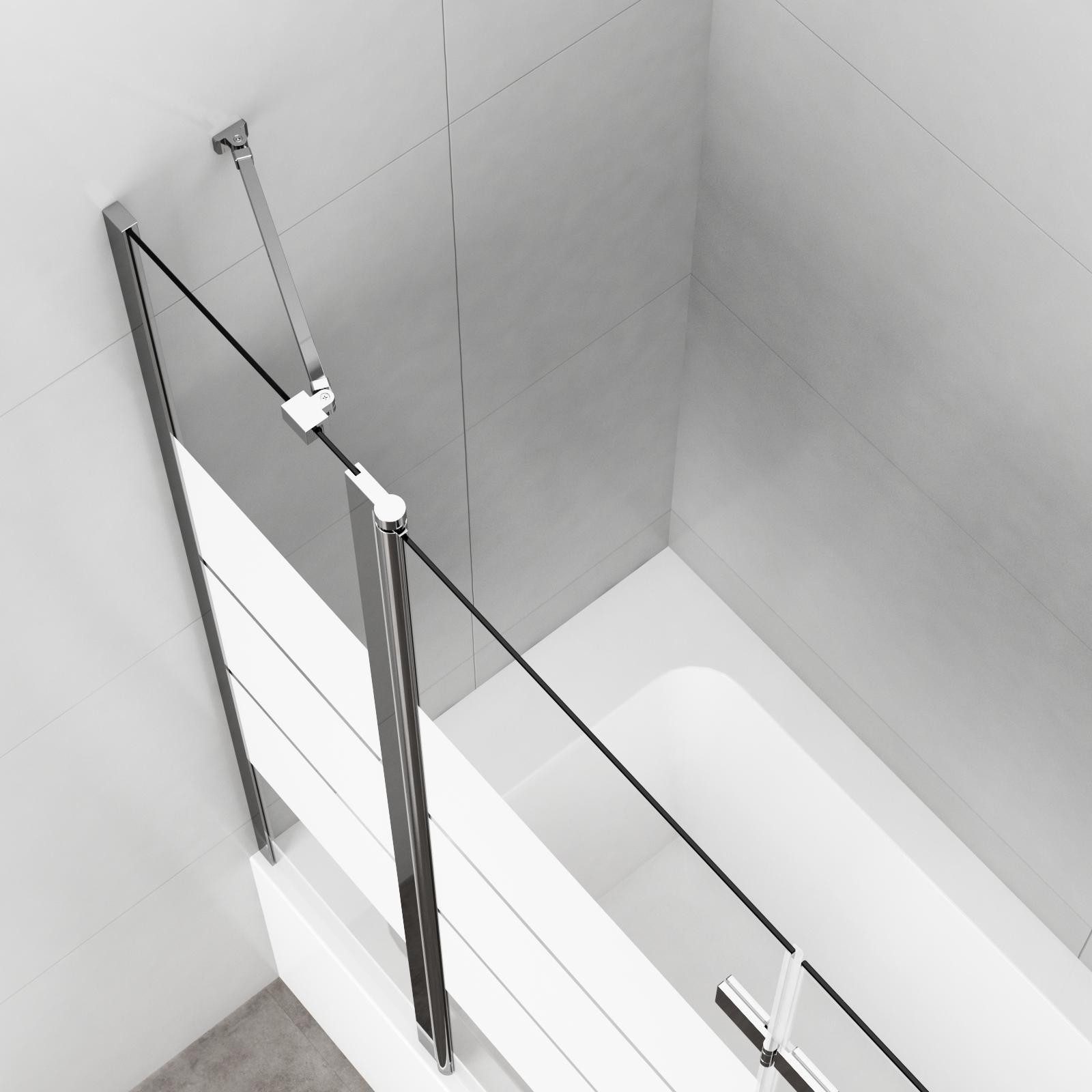 Boromal Badewannenaufsatz Duschwand für Badewanne Badewannenfaltwand günstig online kaufen