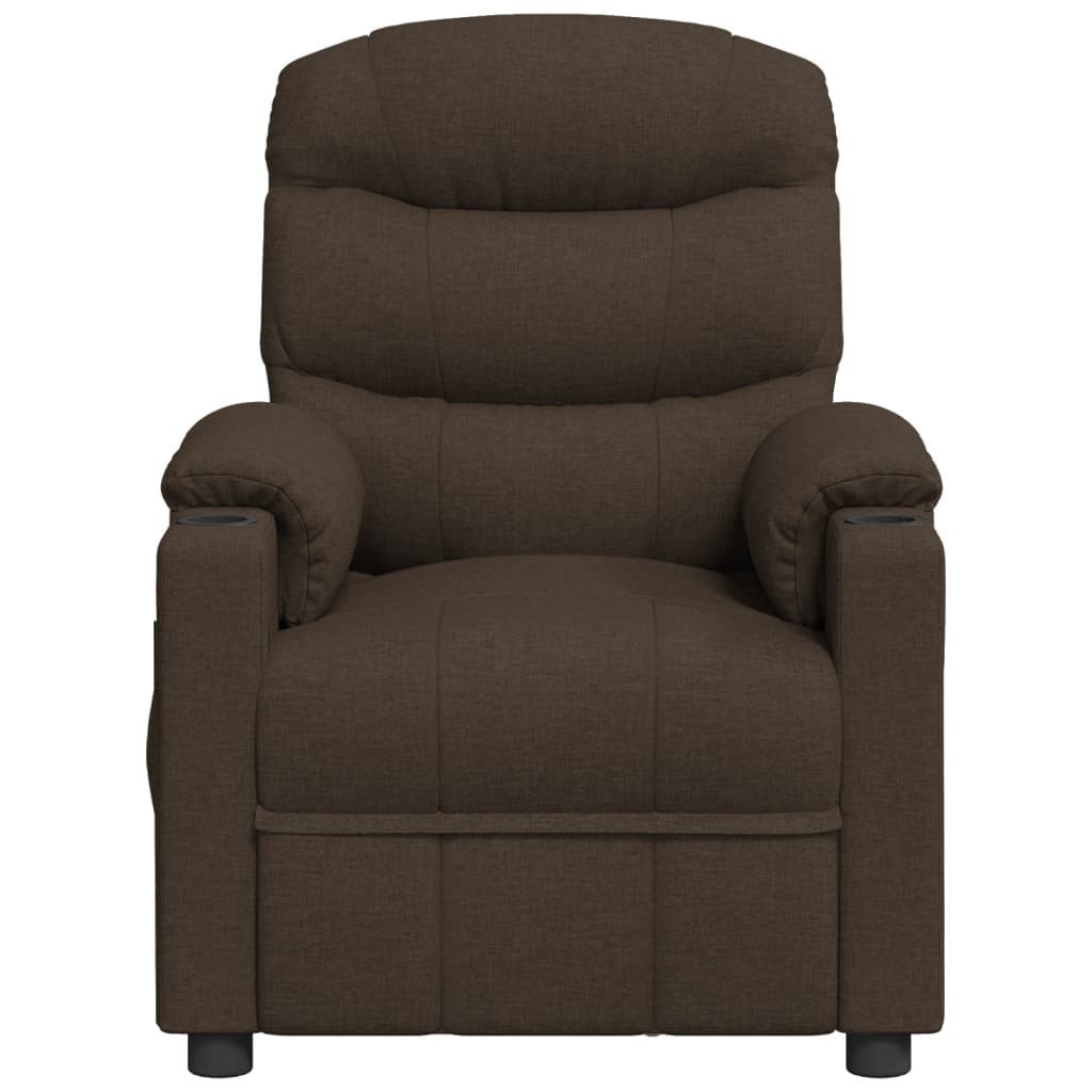 vidaXL Massagesessel Massagesessel Dunkelbraun Stoff (1-St) günstig online kaufen
