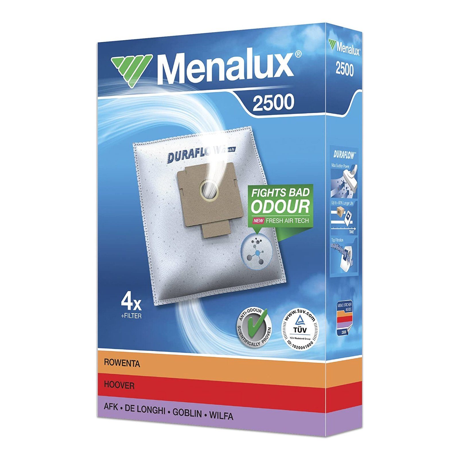 Menalux Staubsaugerbeutel 2500 Staubbeutel